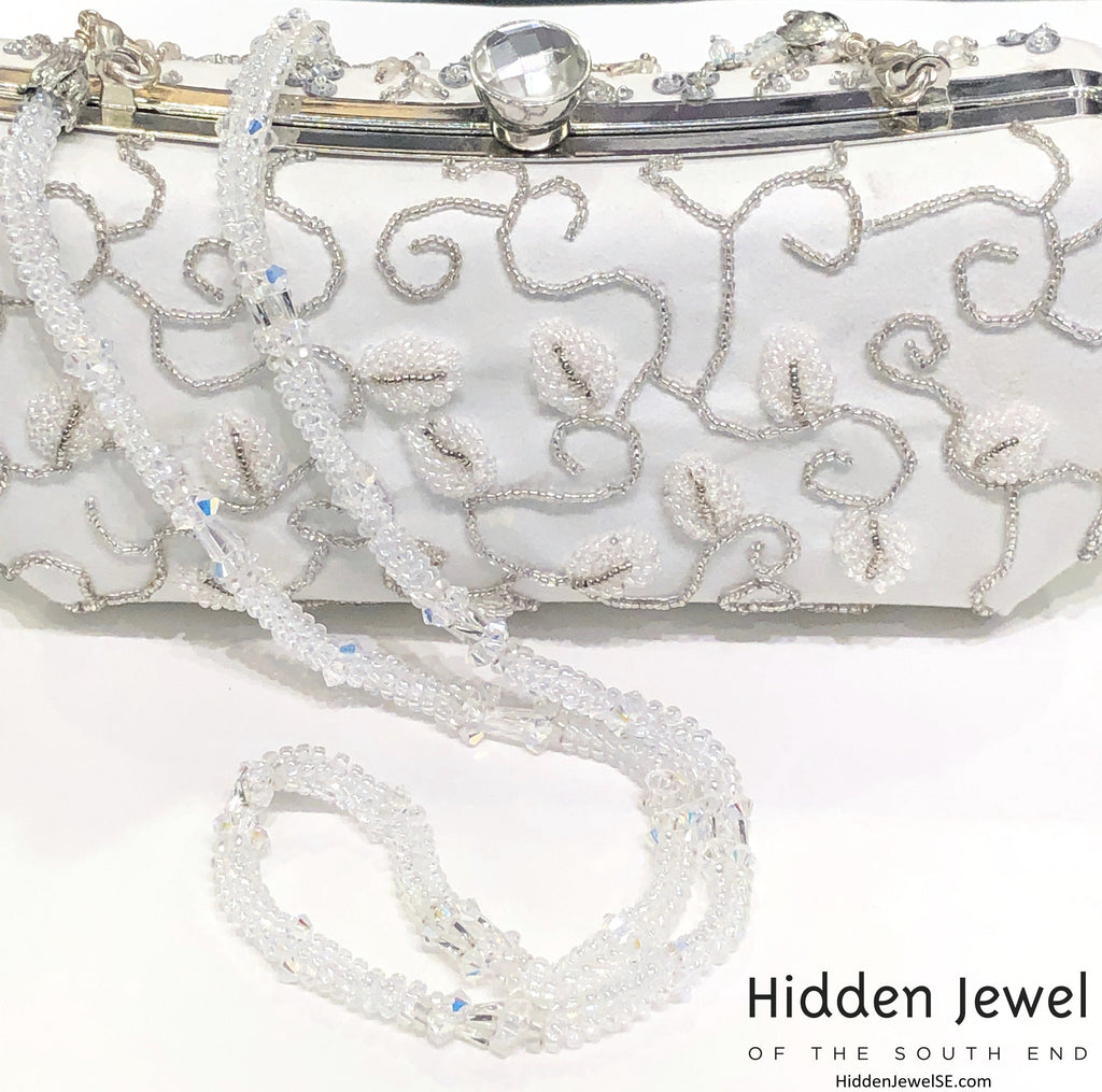 Beaded Wedding purse, wedding clutch, wedding accessories, hand made