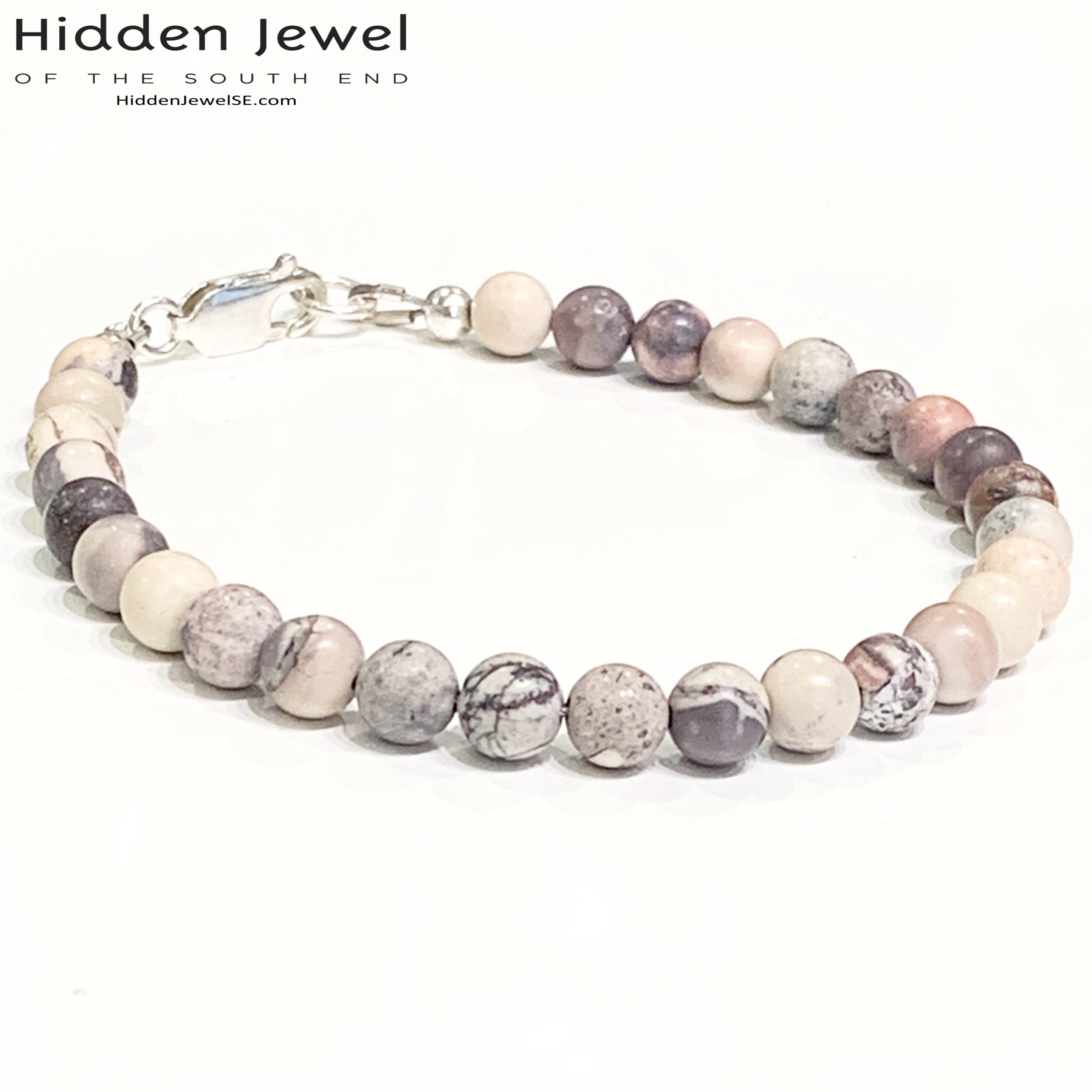 Porcelain Jasper bracelet, healing stone bracelet,unisex  mens bracelet