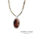Butter Jade necklace, beaded gemstone healing necklace