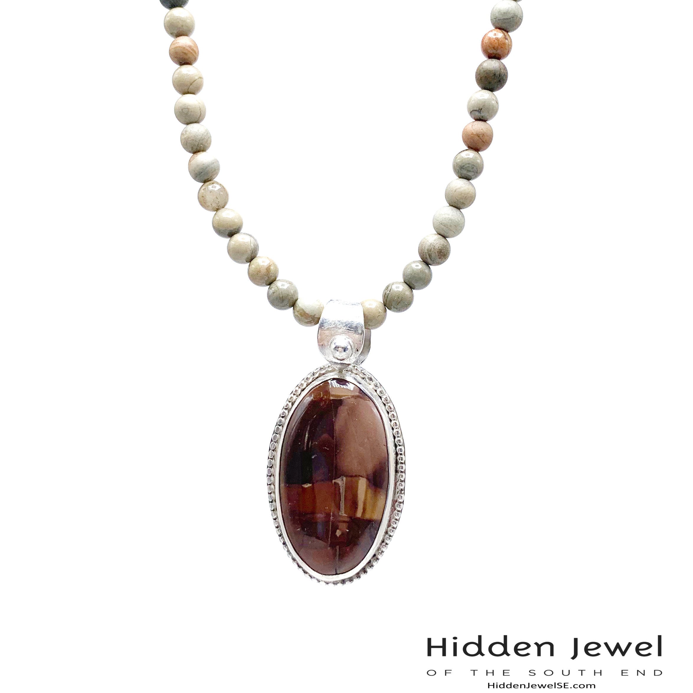 Butter Jade necklace, beaded gemstone healing necklace