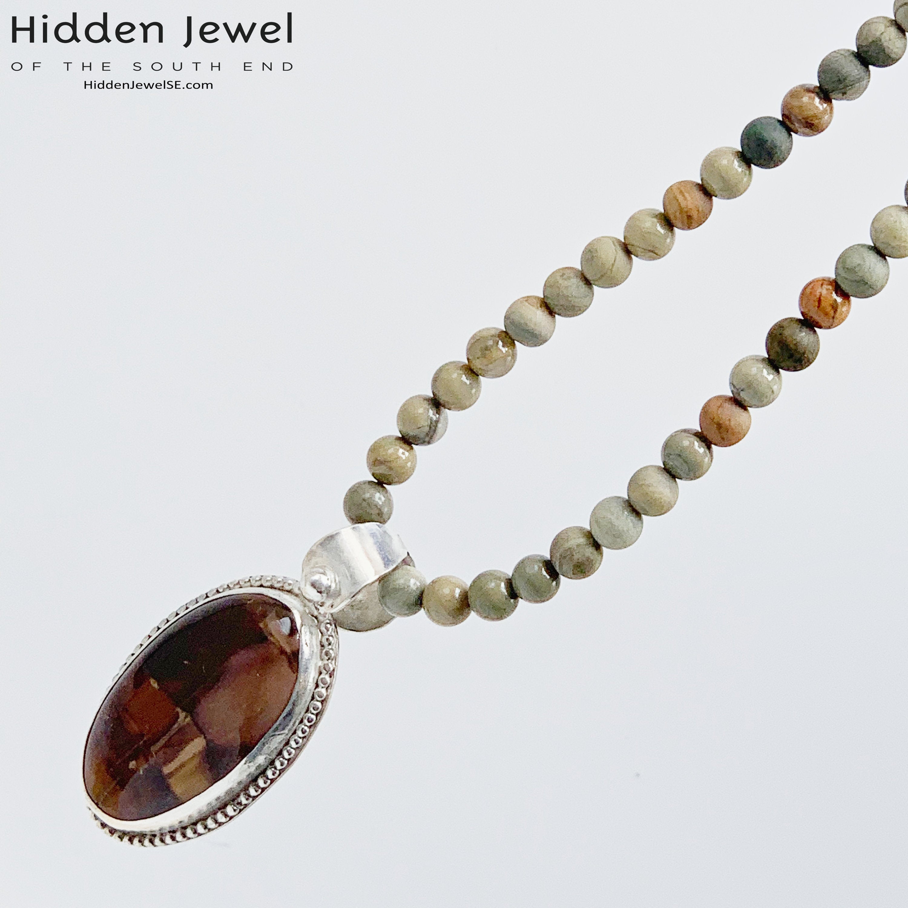 Butter Jade necklace, beaded gemstone healing necklace