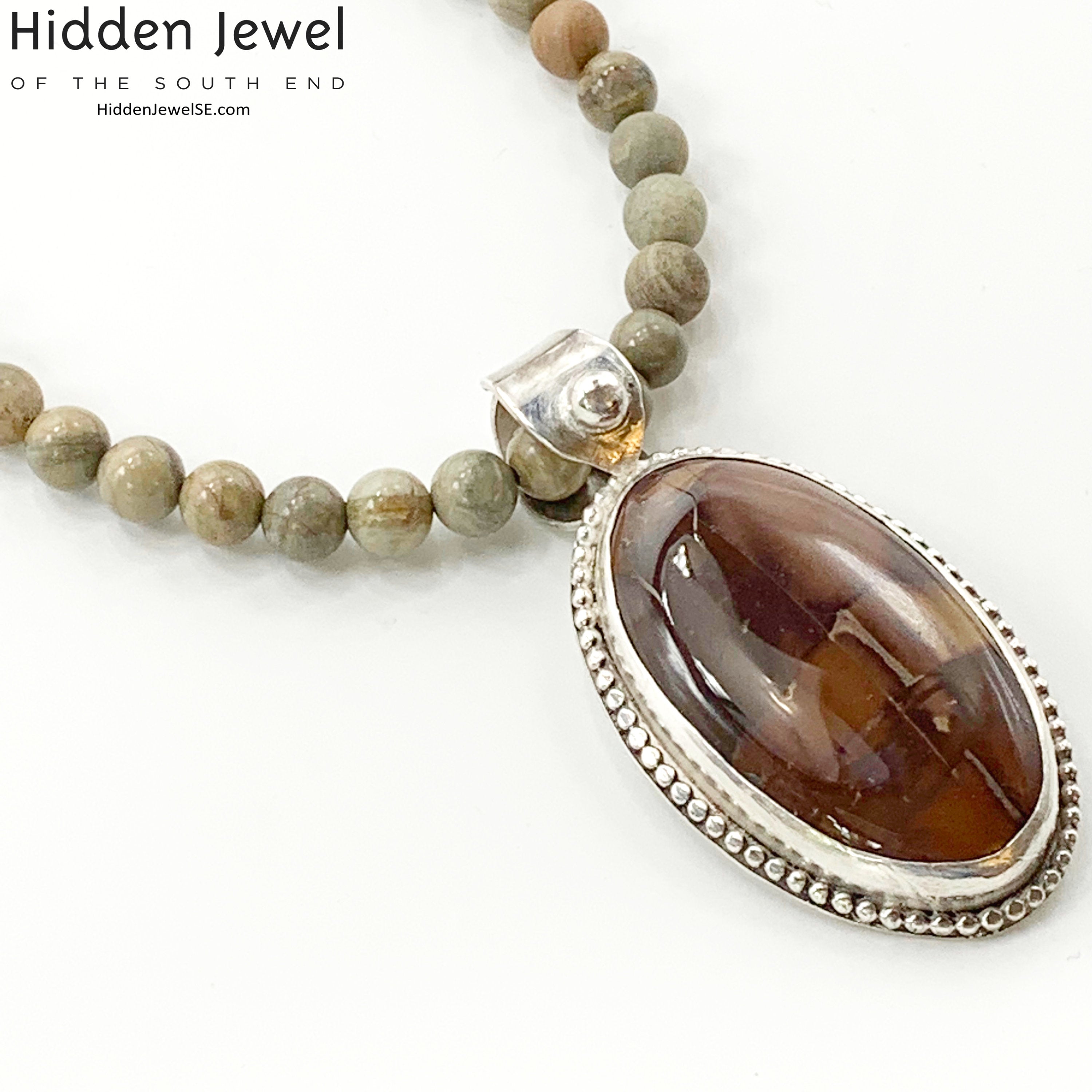 Butter Jade necklace, beaded gemstone healing necklace