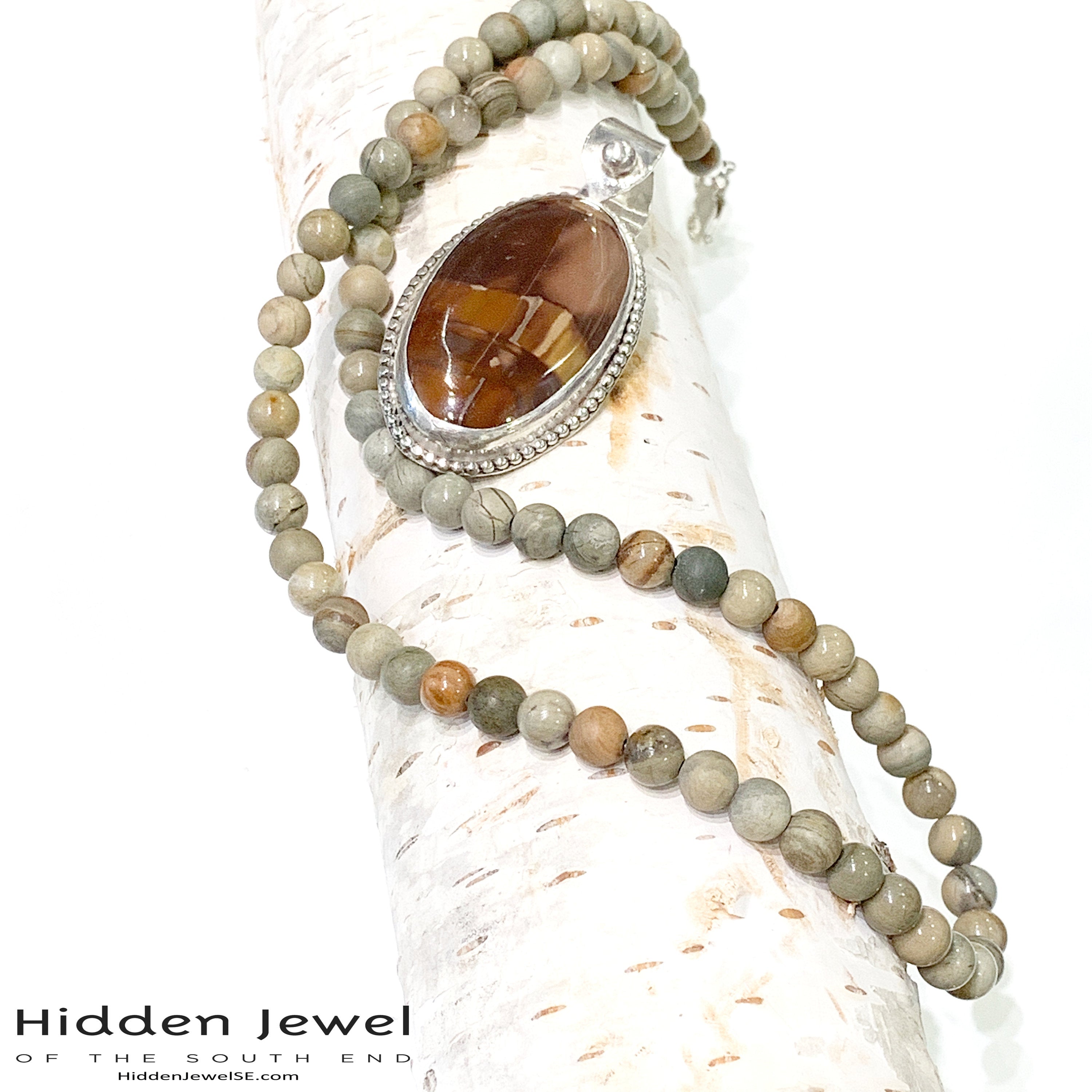 Butter Jade necklace, beaded gemstone healing necklace