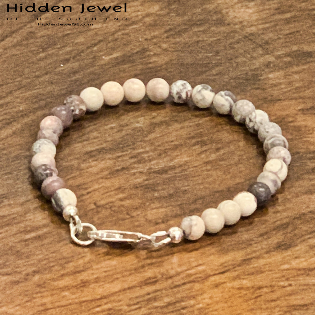 Porcelain Jasper bracelet, healing stone bracelet,unisex  mens bracelet