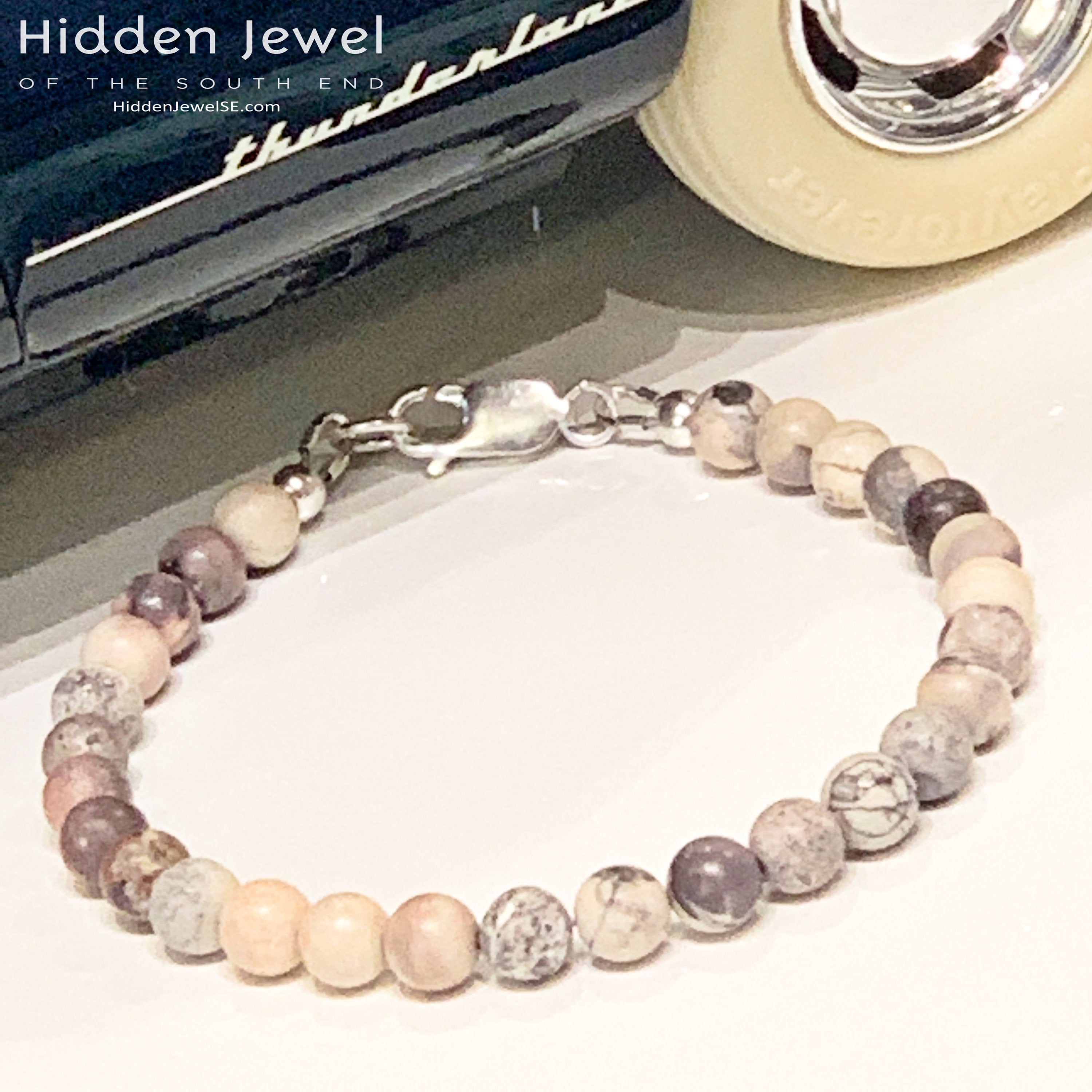 Porcelain Jasper bracelet, healing stone bracelet,unisex  mens bracelet
