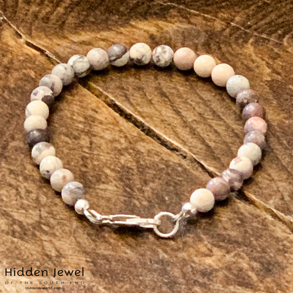 Porcelain Jasper bracelet, healing stone bracelet,unisex  mens bracelet