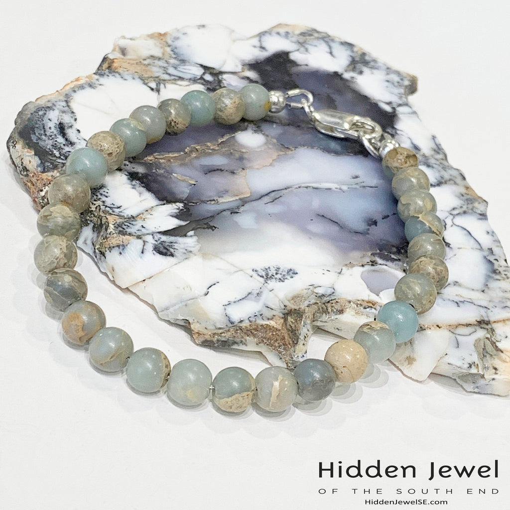 Aqua Terra Jasper  bracelet, beaded bracelet, jewelry