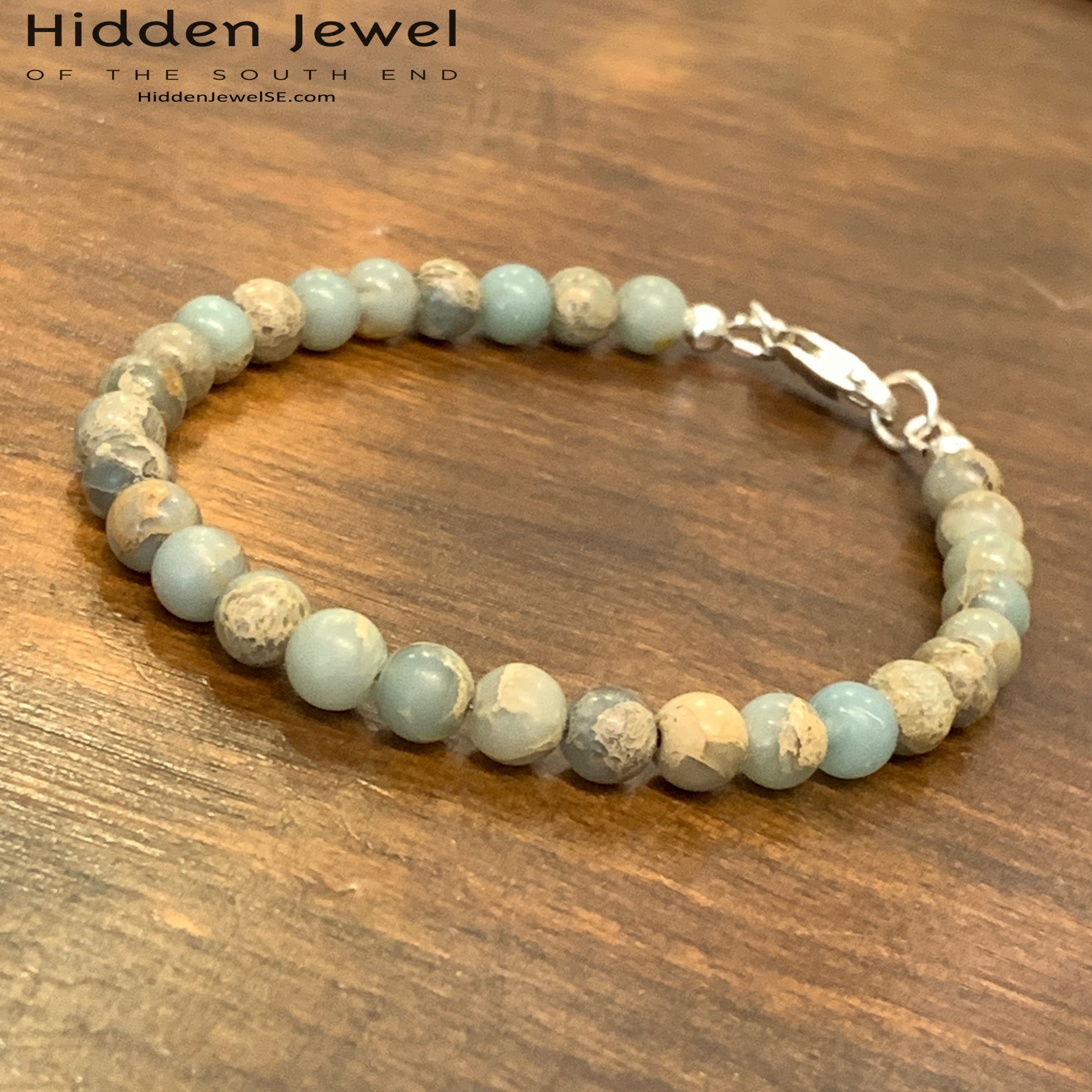Aqua Terra Jasper  bracelet, beaded bracelet, jewelry