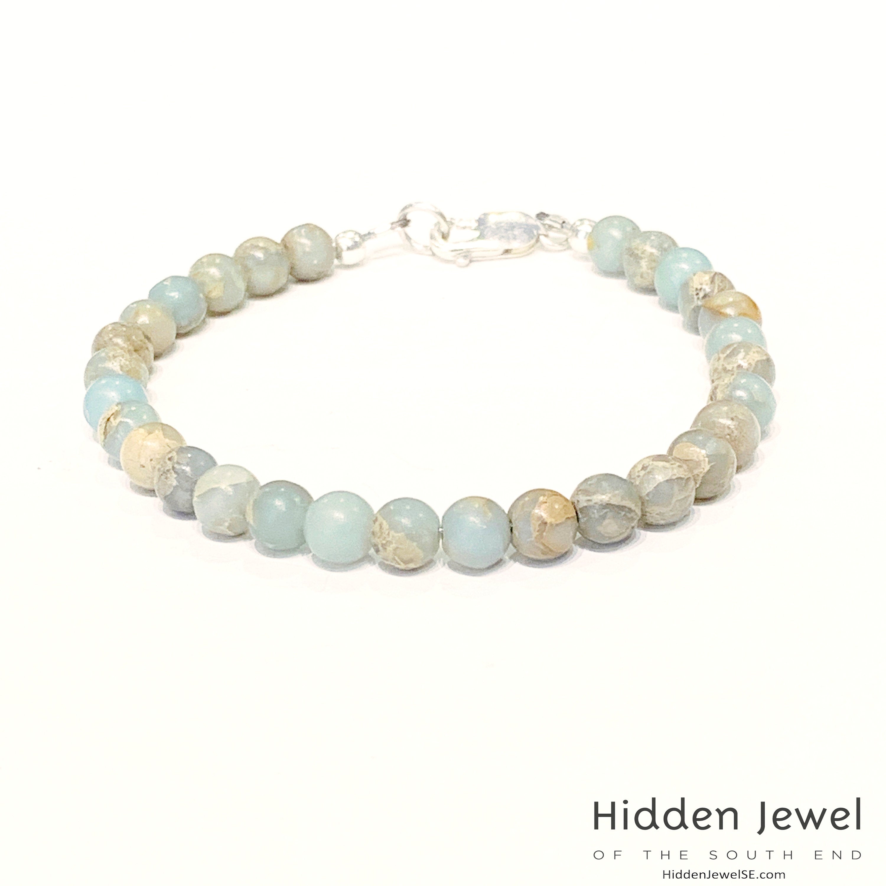 Aqua Terra Jasper  bracelet, beaded bracelet, jewelry