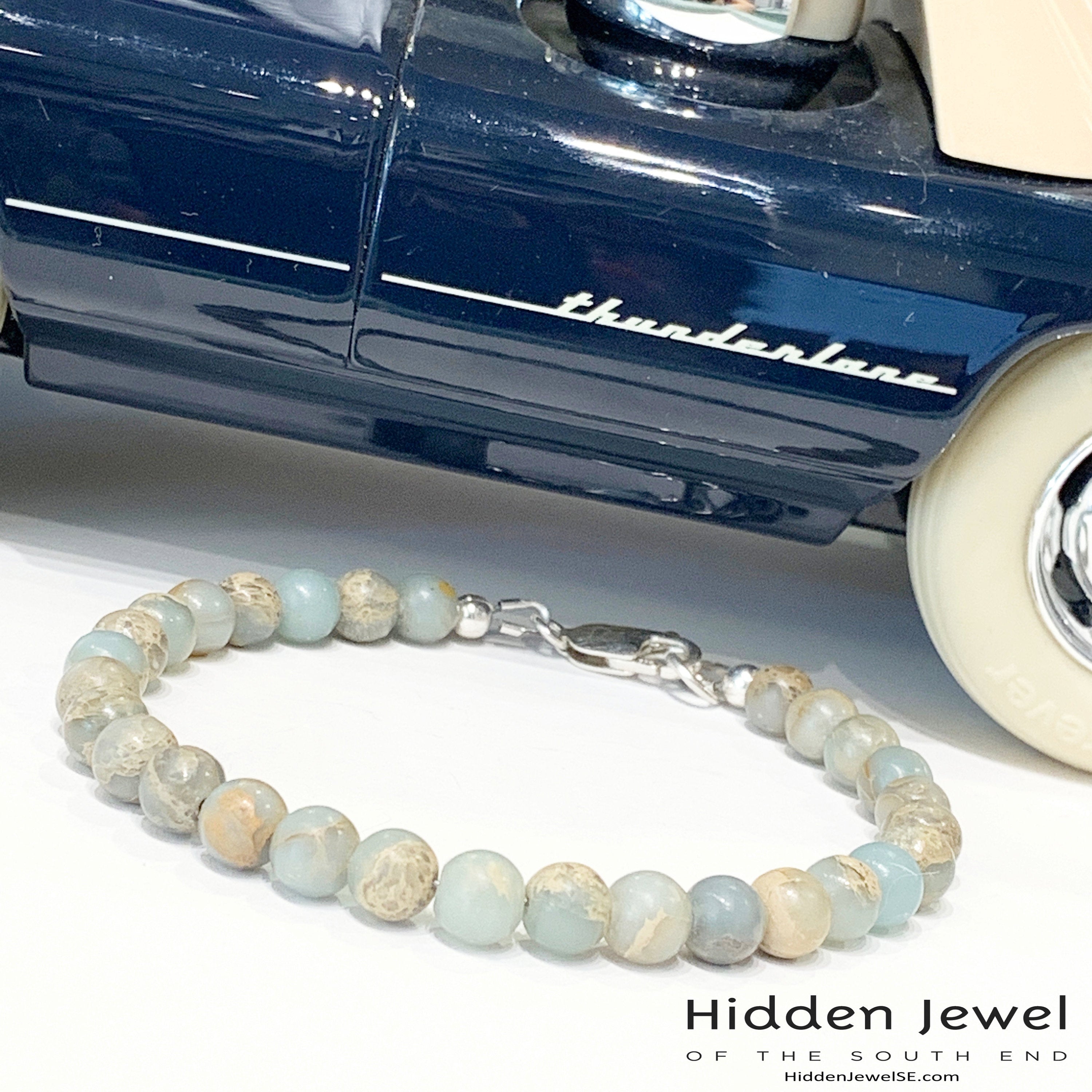 Aqua Terra Jasper  bracelet, beaded bracelet, jewelry