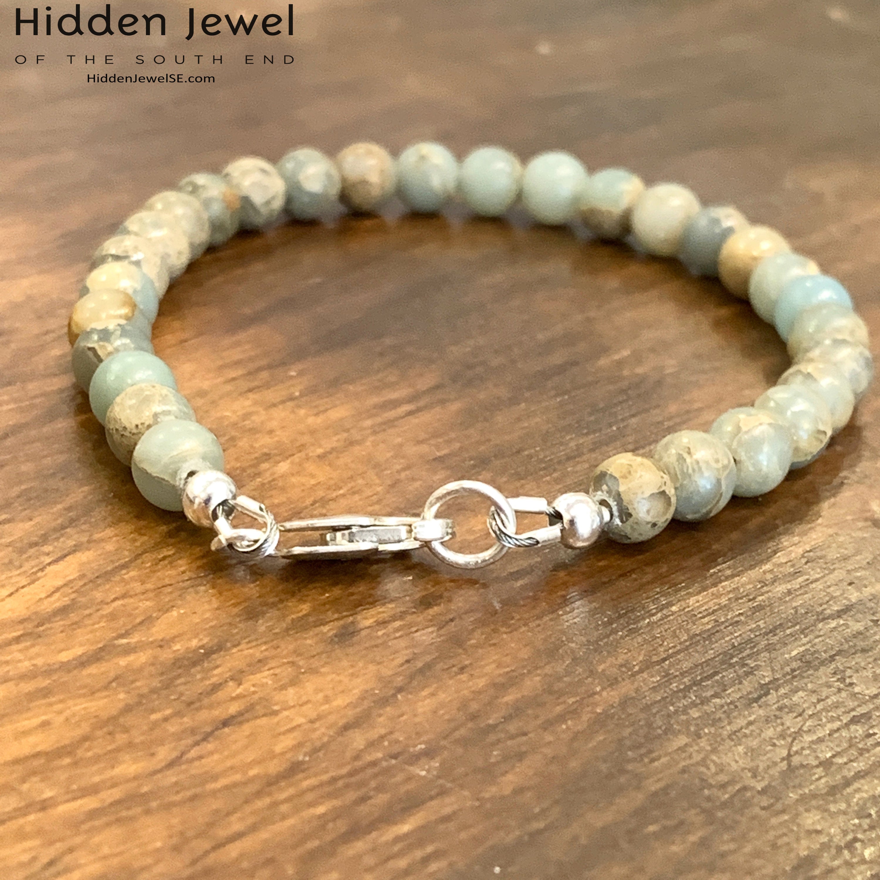 Aqua Terra Jasper  bracelet, beaded bracelet, jewelry