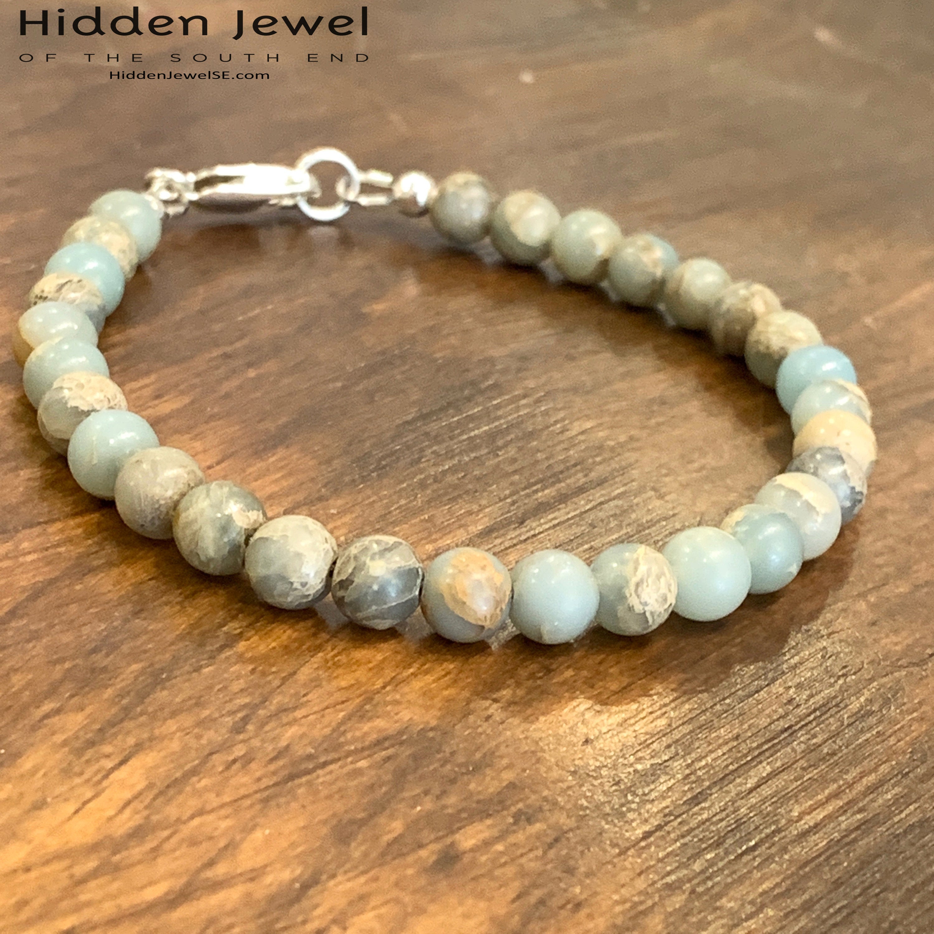 Aqua Terra Jasper  bracelet, beaded bracelet, jewelry