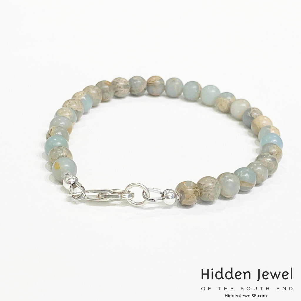 Aqua Terra Jasper  bracelet, beaded bracelet, jewelry