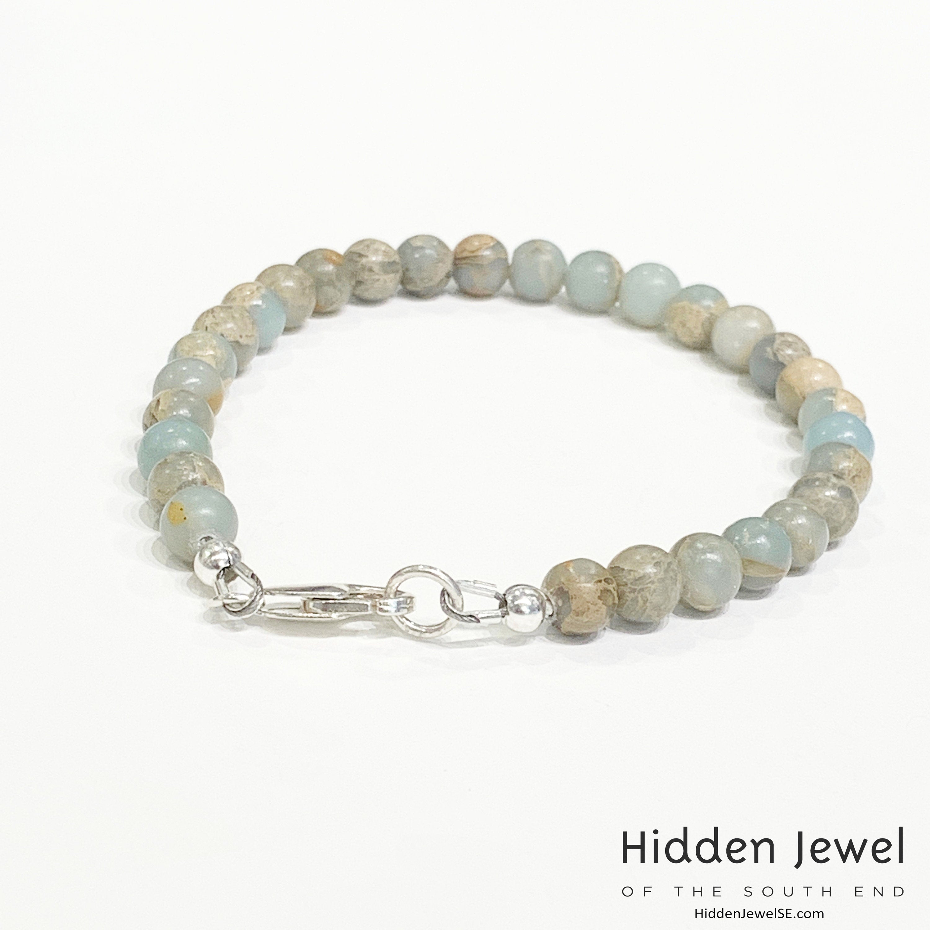 Aqua Terra Jasper  bracelet, beaded bracelet, jewelry