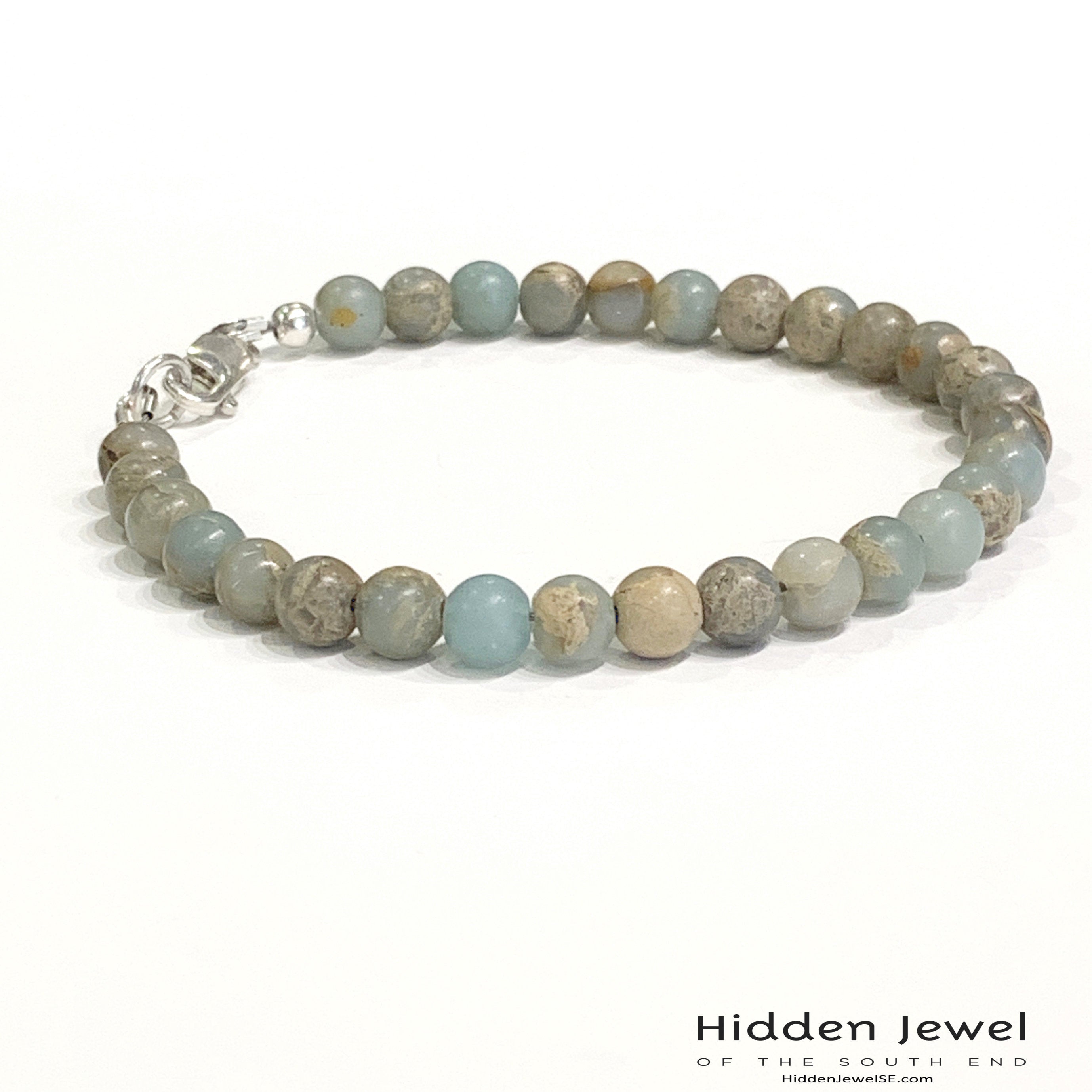 Aqua Terra Jasper  bracelet, beaded bracelet, jewelry