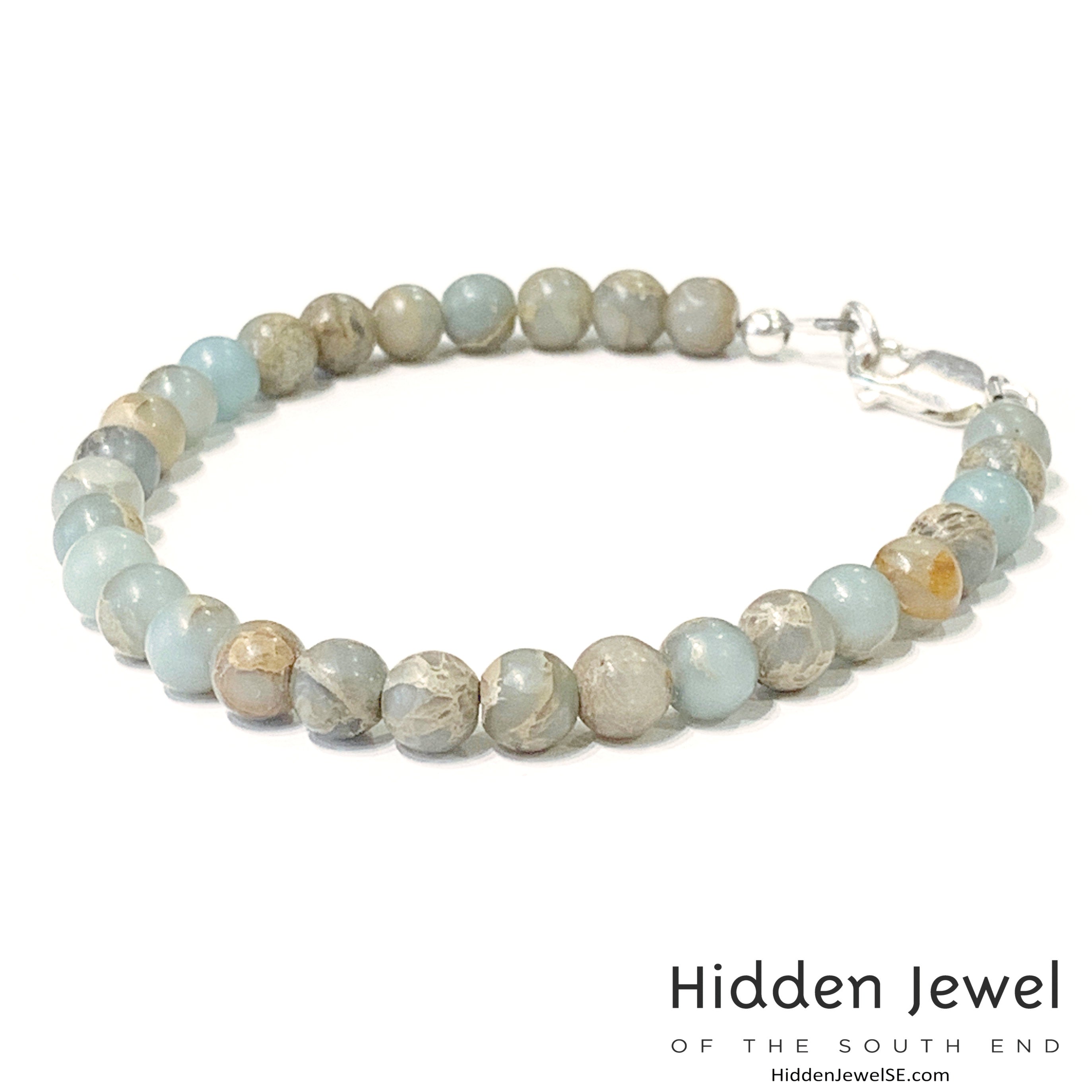 Aqua Terra Jasper  bracelet, beaded bracelet, jewelry
