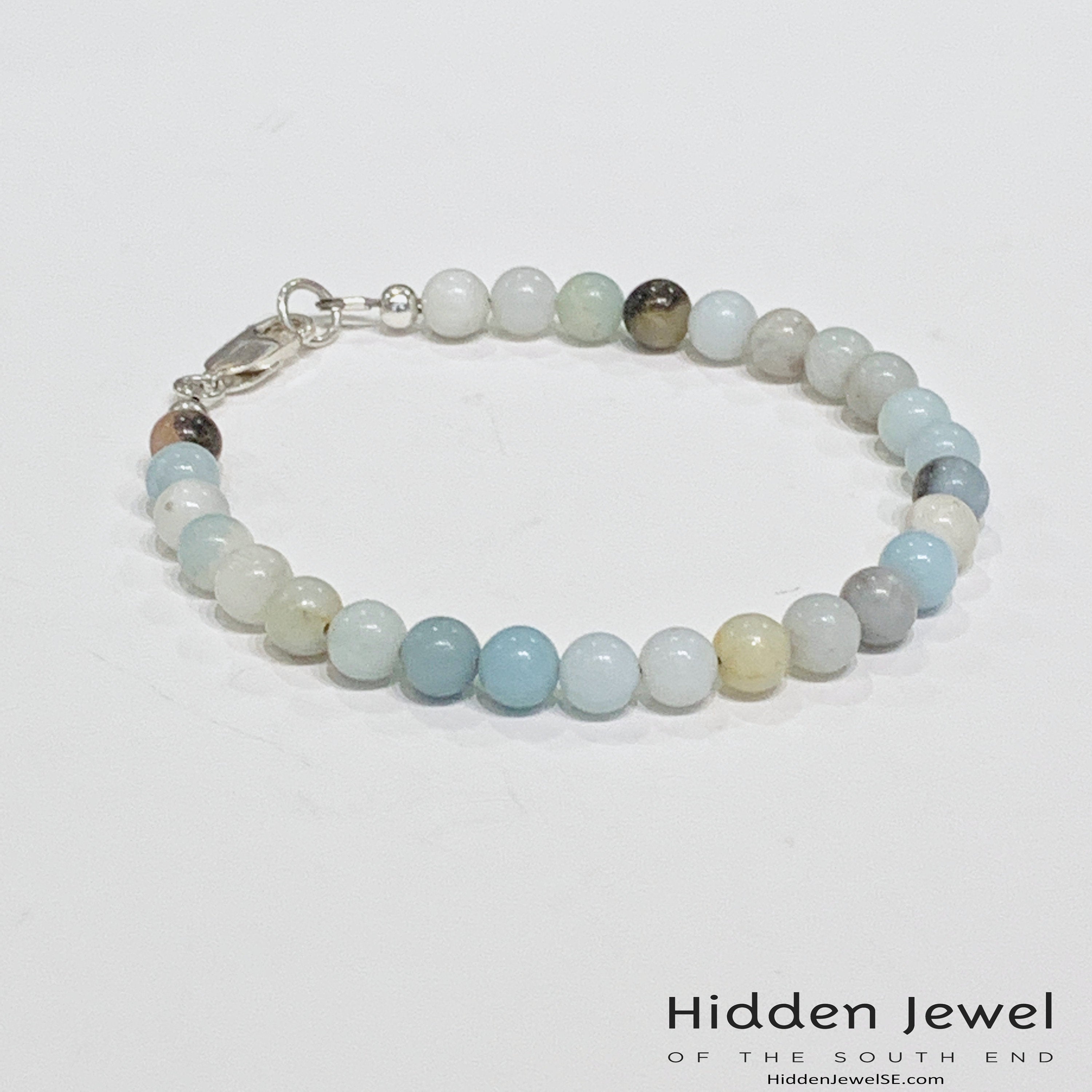 Amazonite gemstone bracelet, beaded bracelet, jewelry