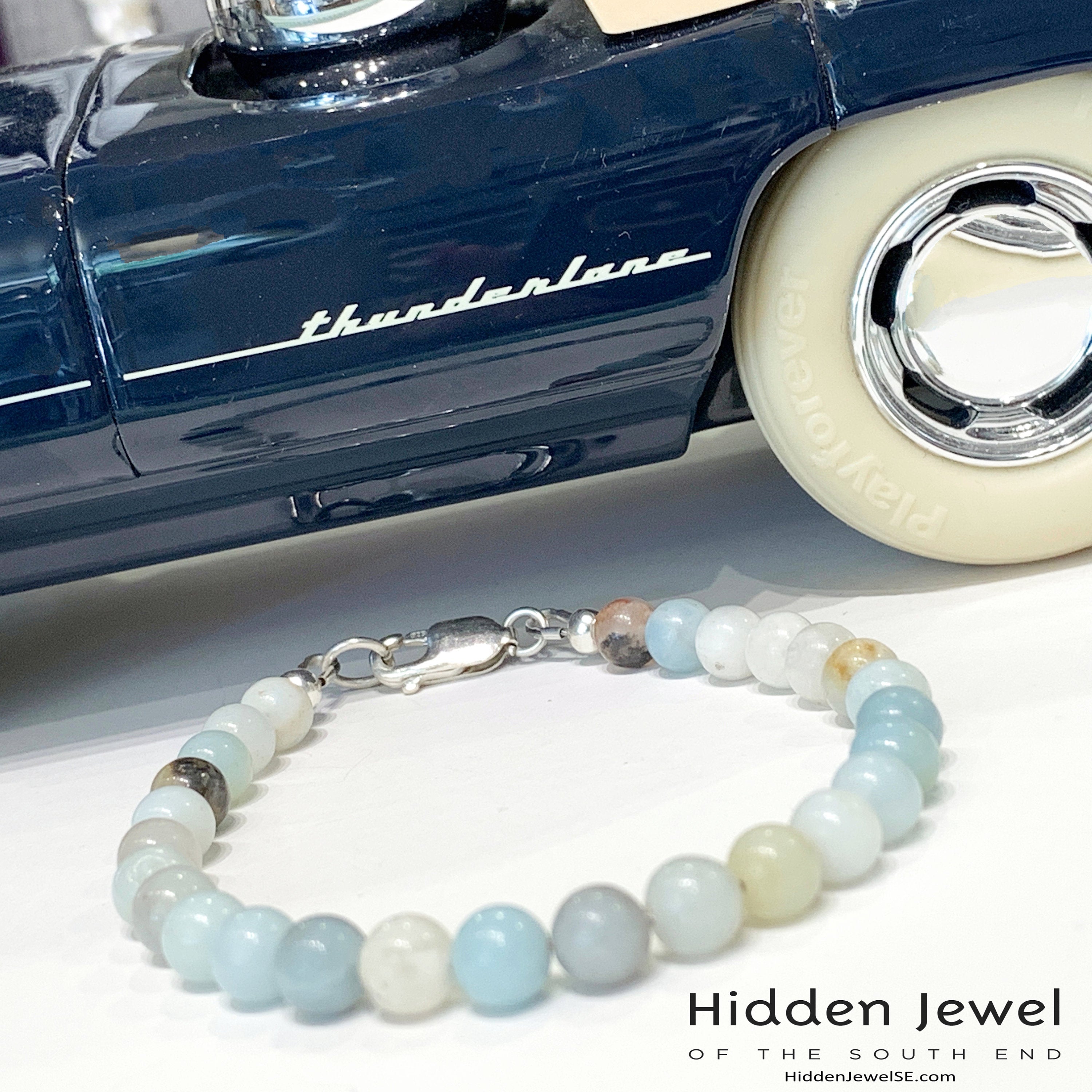 Amazonite gemstone bracelet, beaded bracelet, jewelry