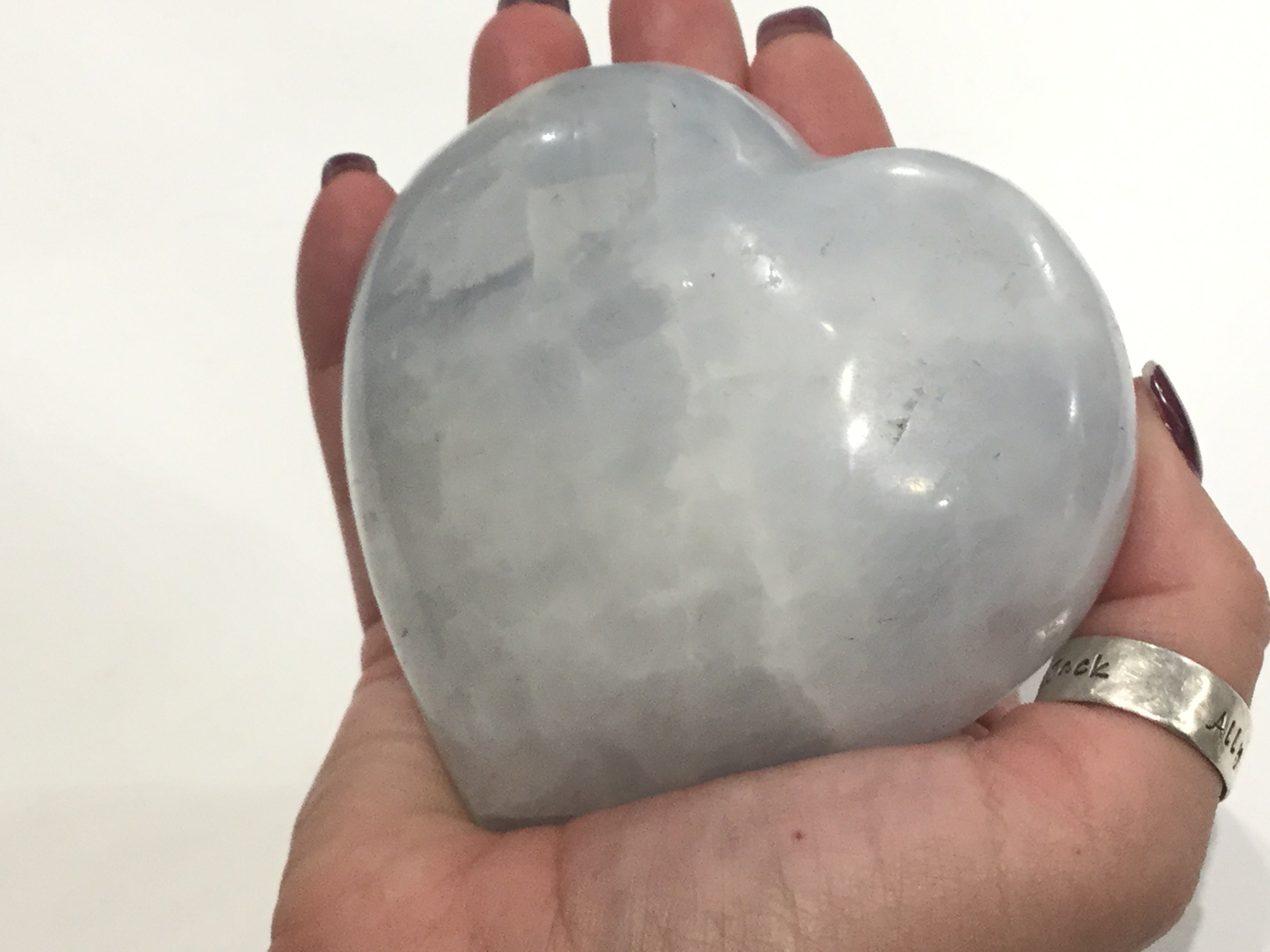 Calcite, Blue  Gemstone hearts