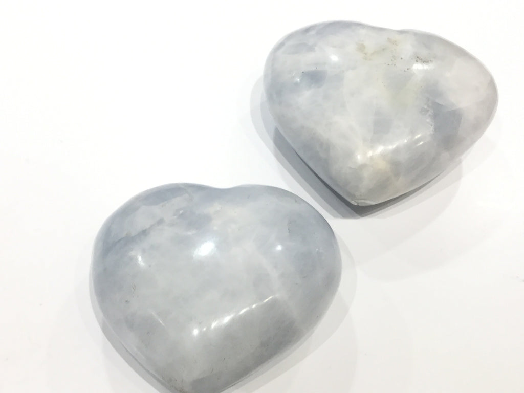 Calcite, Blue  Gemstone hearts