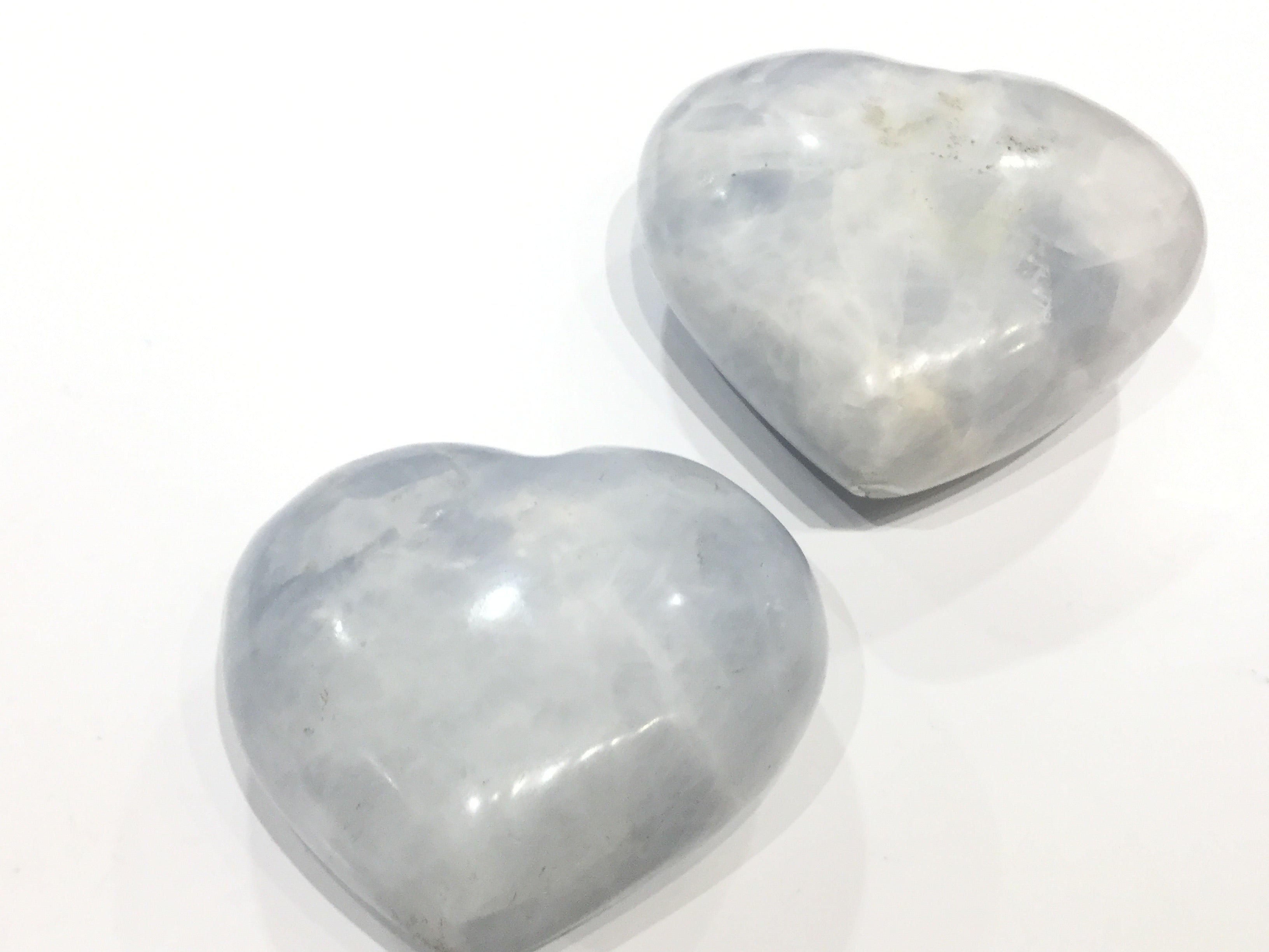 Calcite, Blue  Gemstone hearts