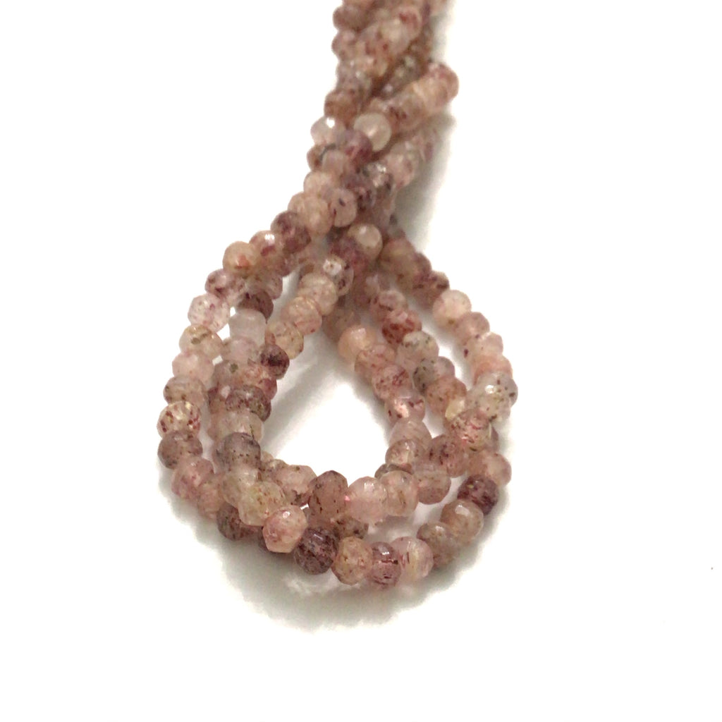 Strawberry Quartz gemstone strands, jewelry supplies