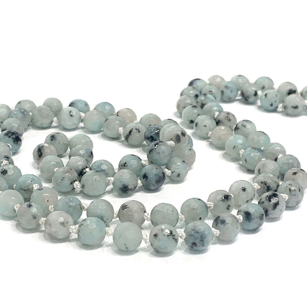 Kiwi Jasper knotted necklace