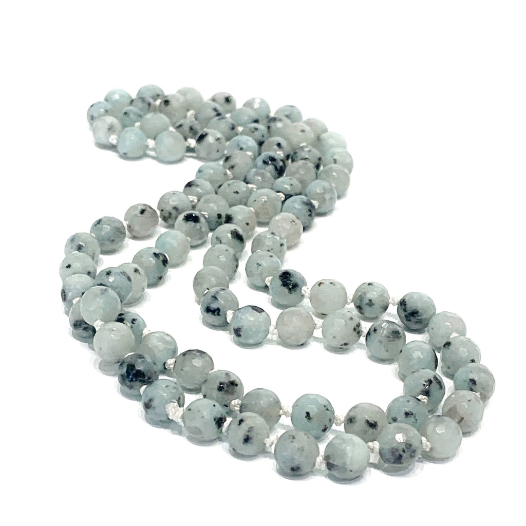 Kiwi Jasper knotted necklace