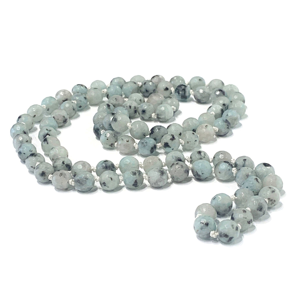 Kiwi Jasper knotted necklace