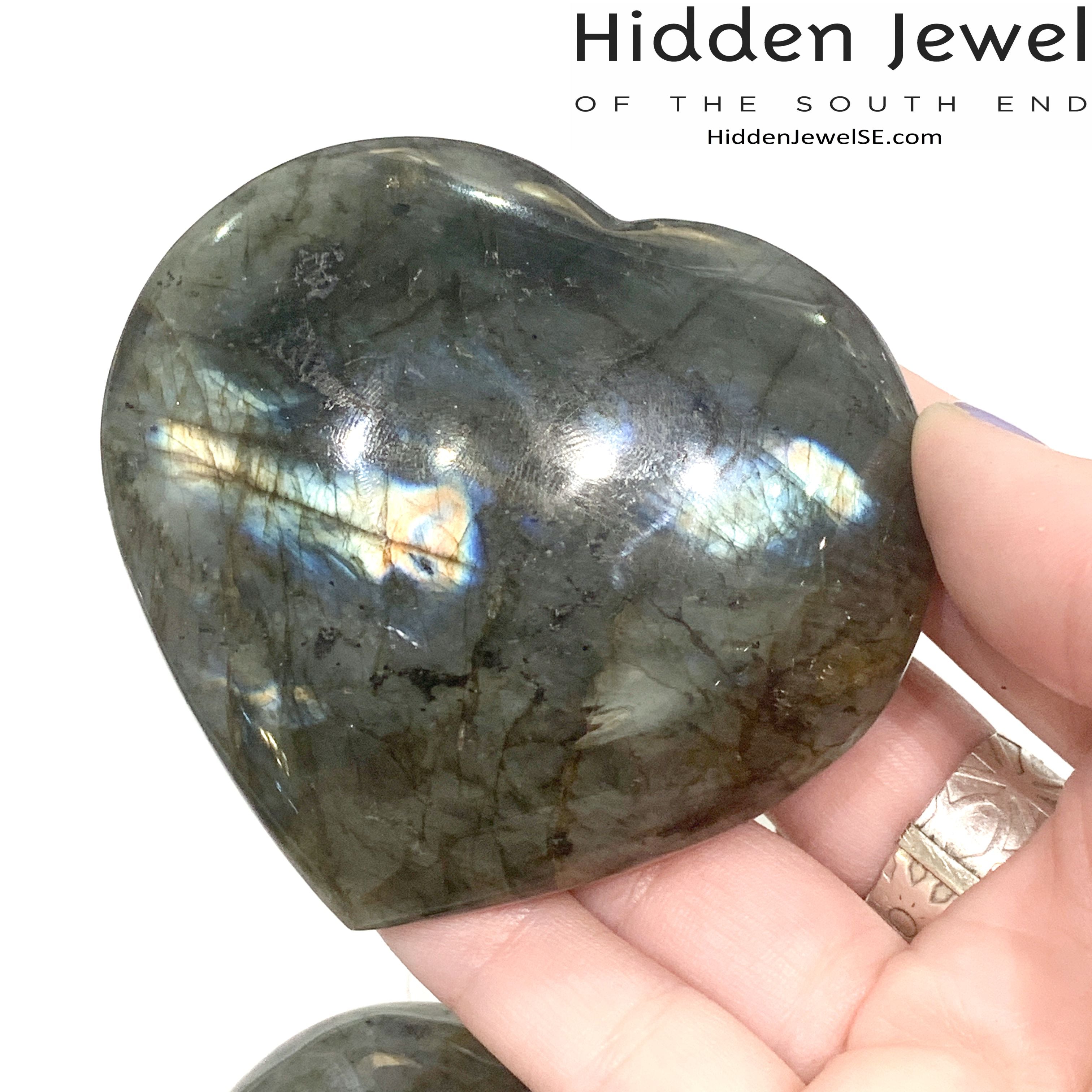 Labradorite  Gemstone Hearts