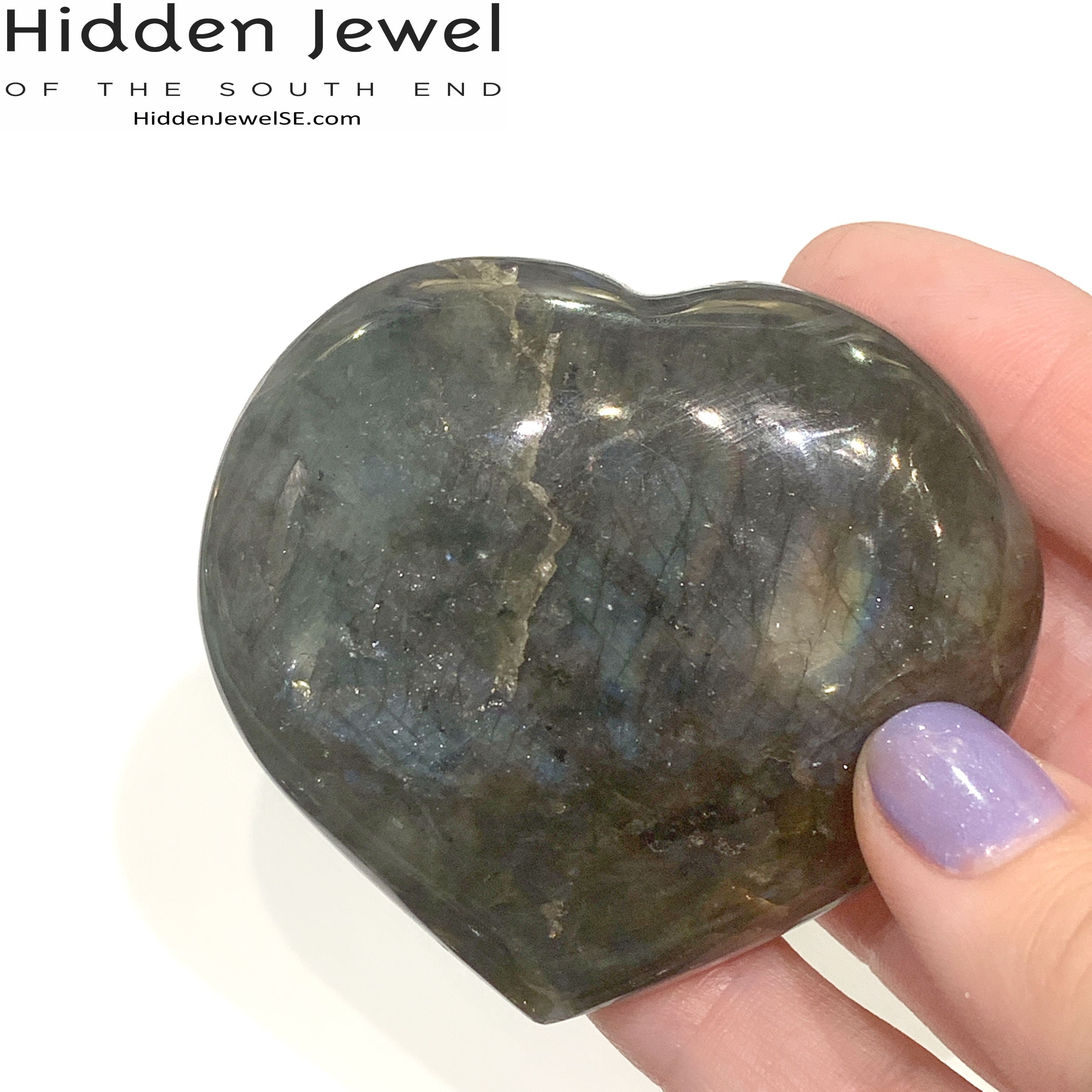 Labradorite  Gemstone Hearts