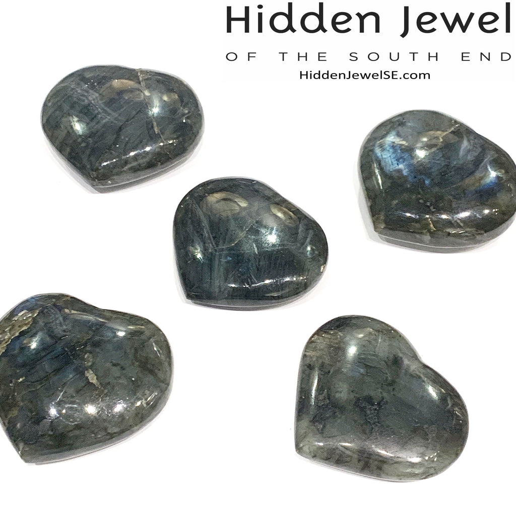 Labradorite  Gemstone Hearts