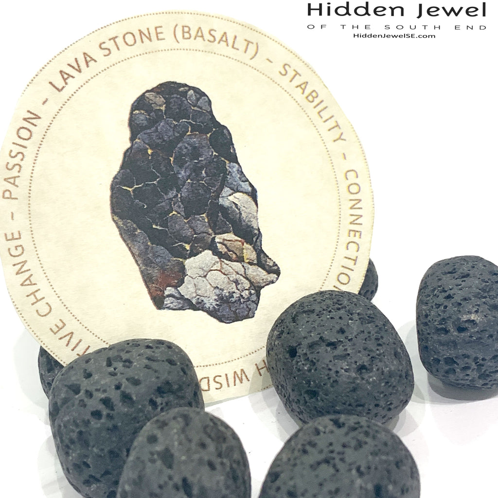 Lava tumbled  gemstones