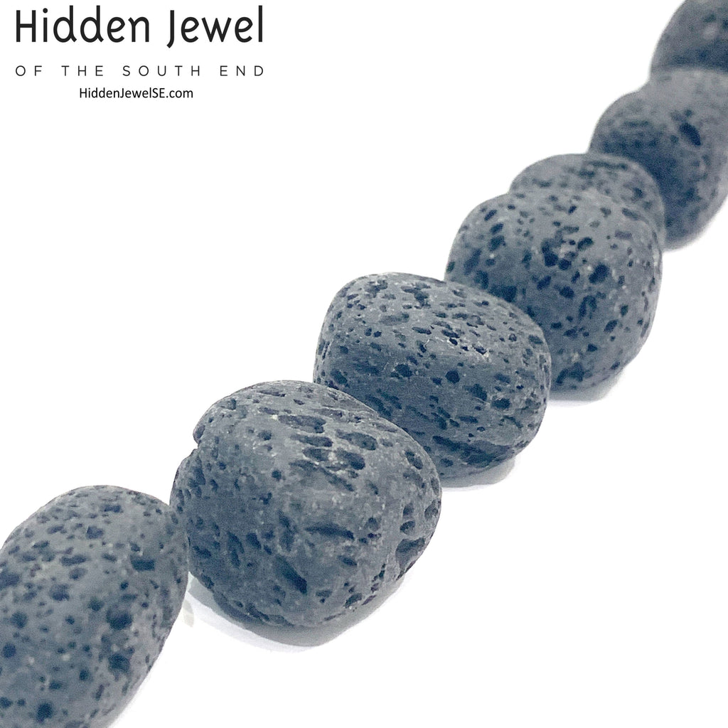 Lava tumbled  gemstones
