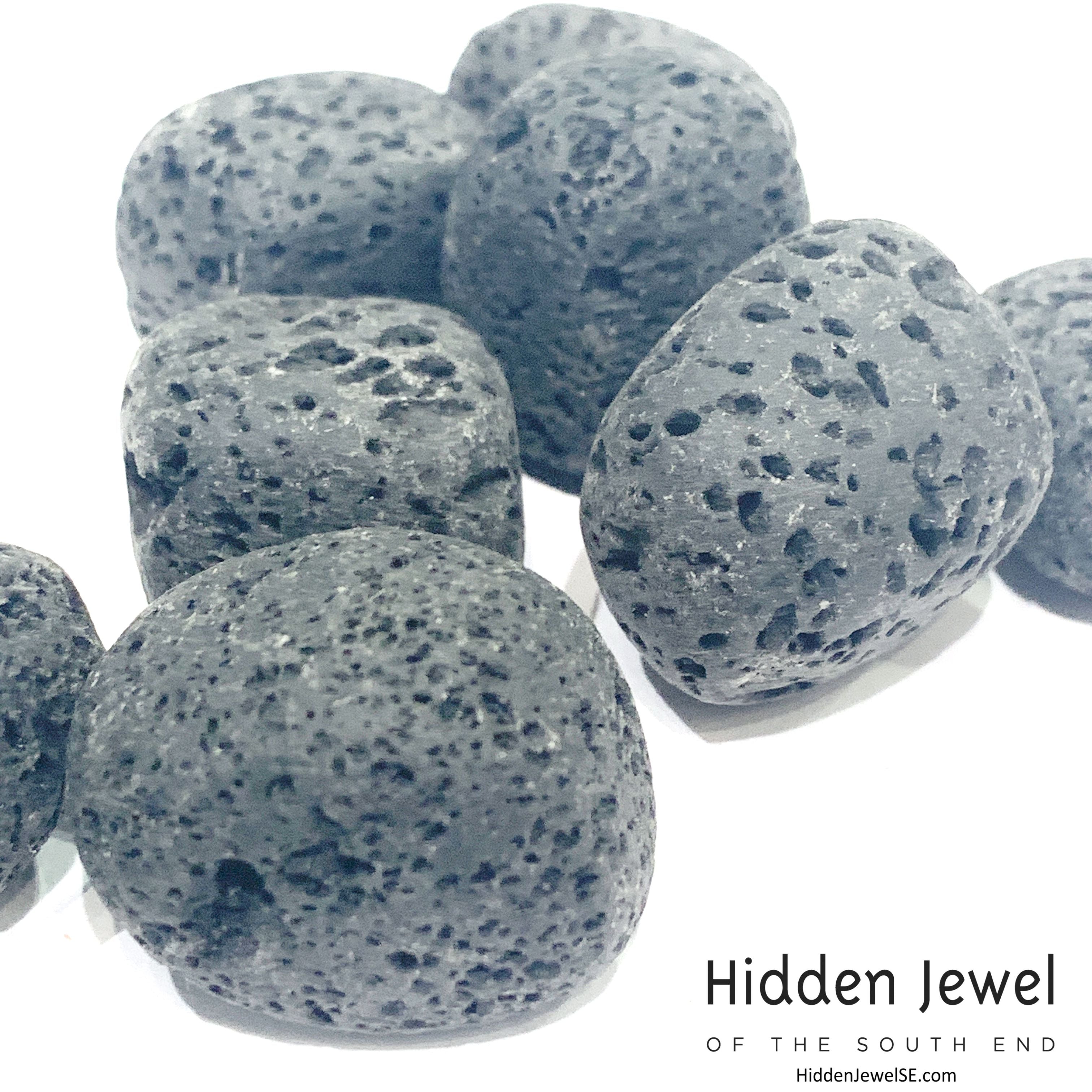 Lava tumbled  gemstones