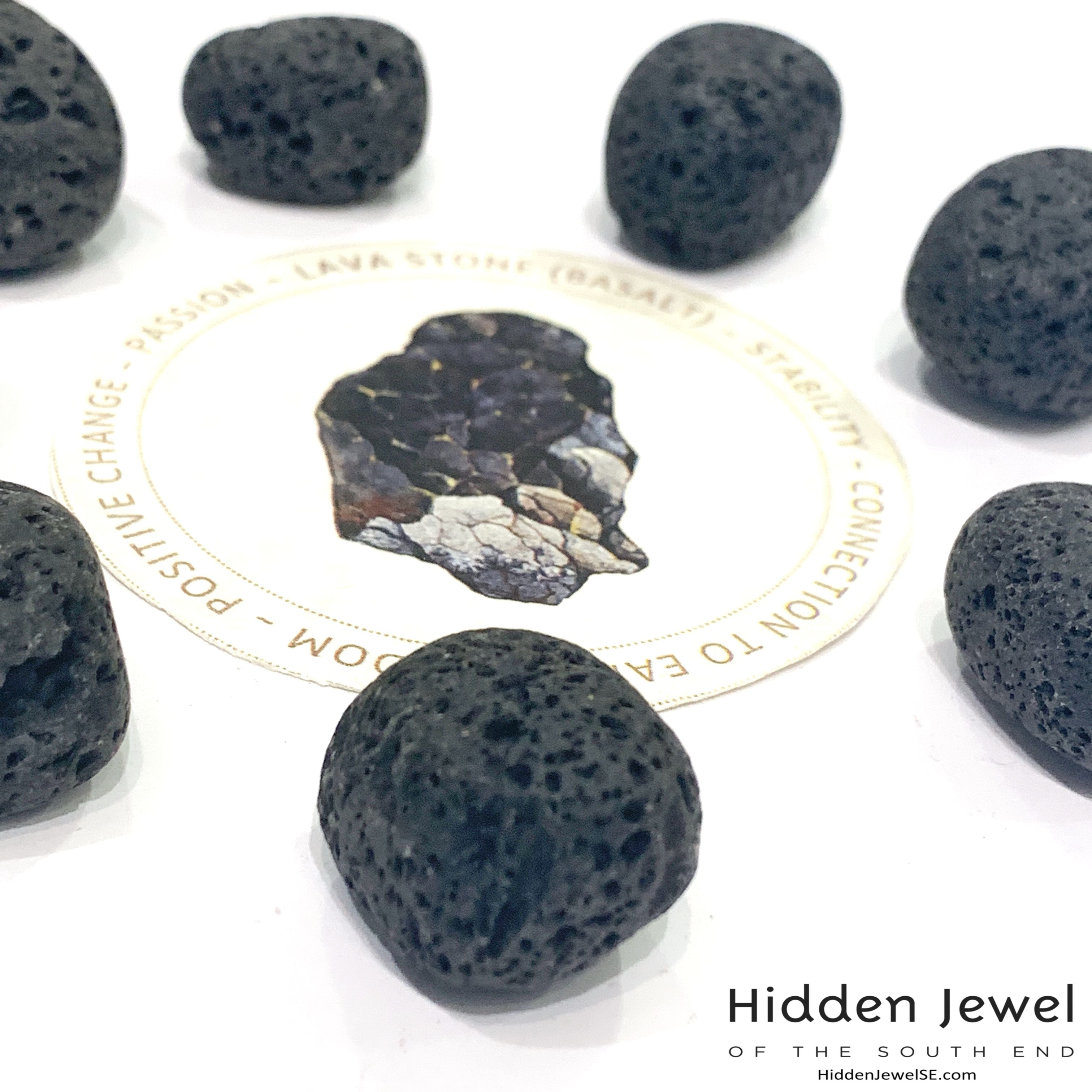 Lava tumbled  gemstones