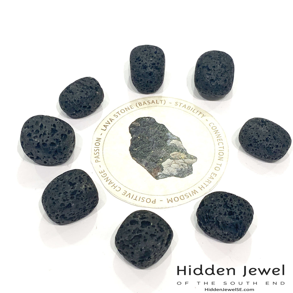 Lava tumbled  gemstones