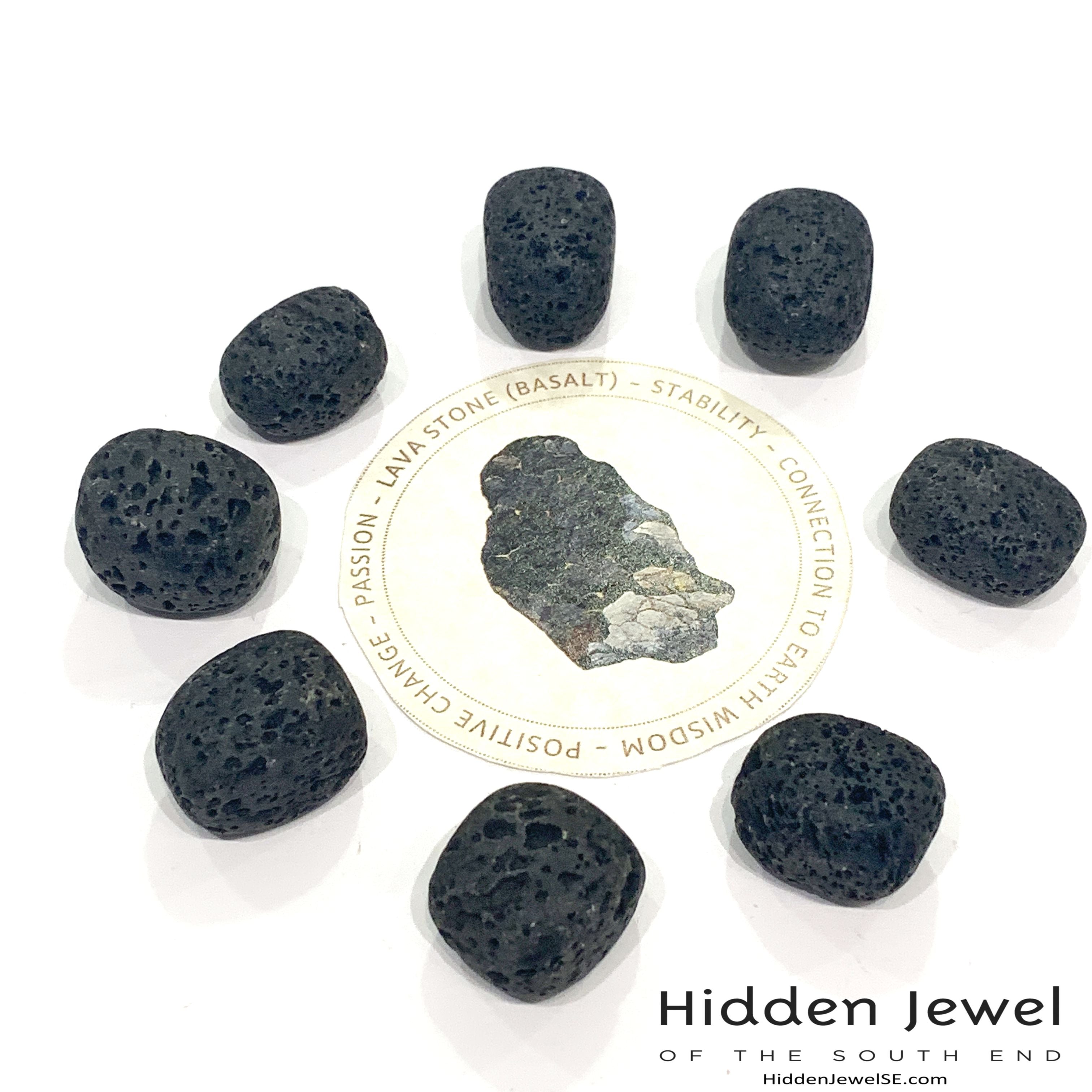 Lava tumbled  gemstones