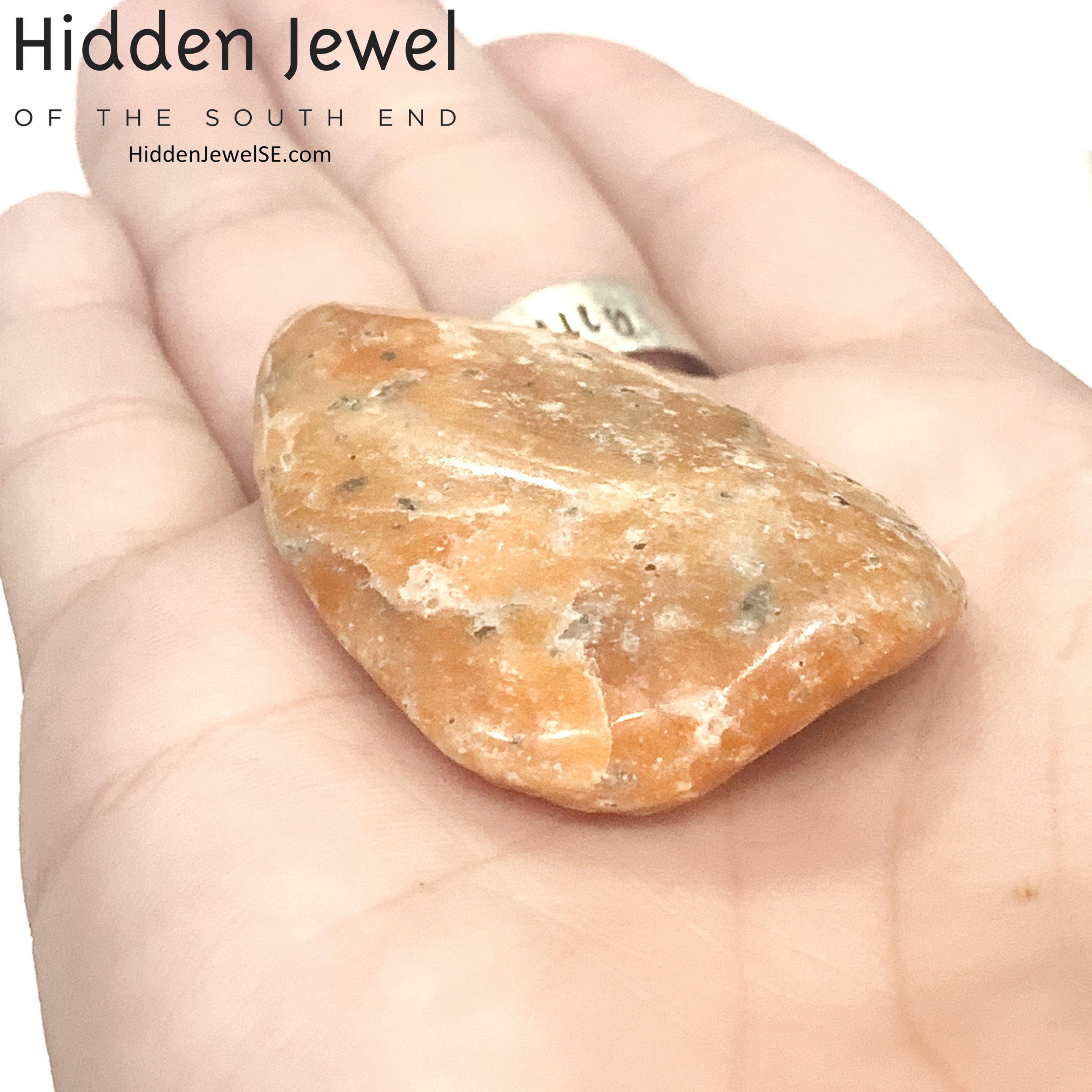 Calcite Orange tumble gemstone