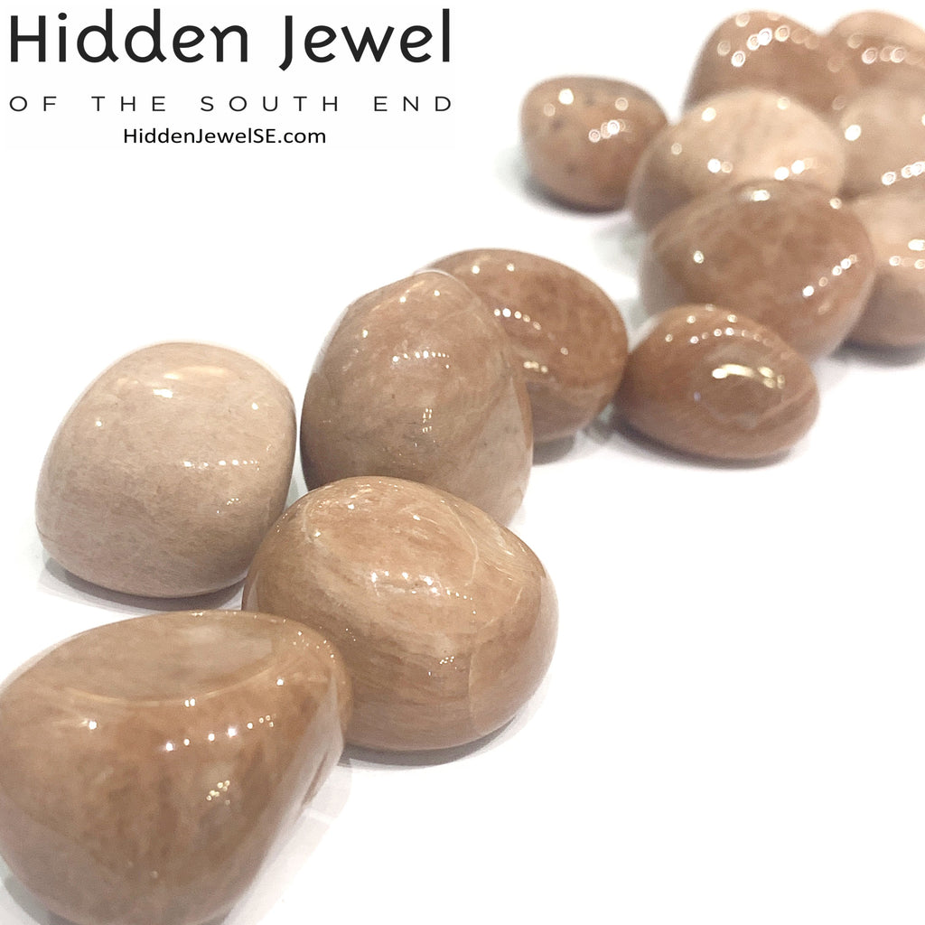 Peach Moonstone tumbled  gemstones