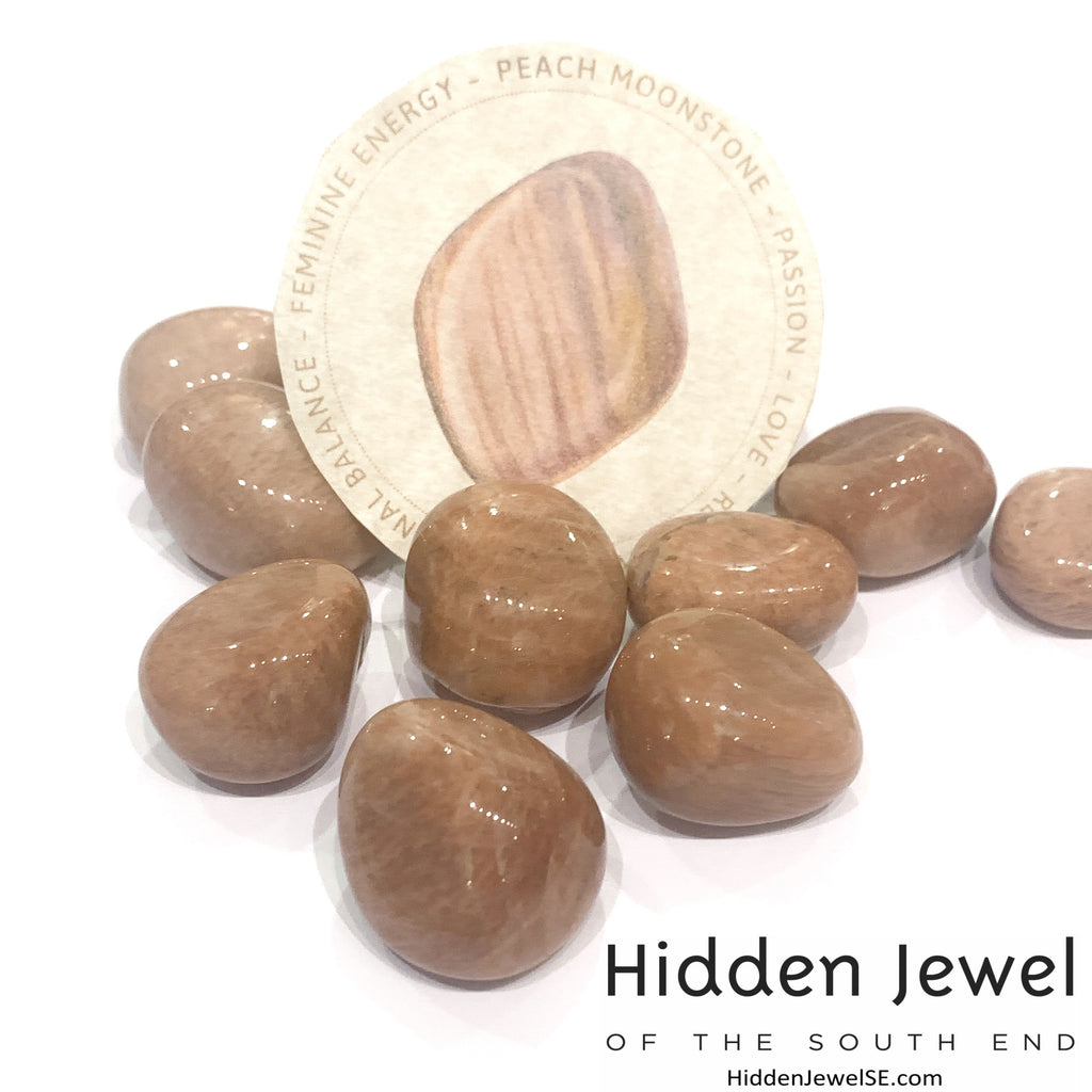 Peach Moonstone tumbled  gemstones