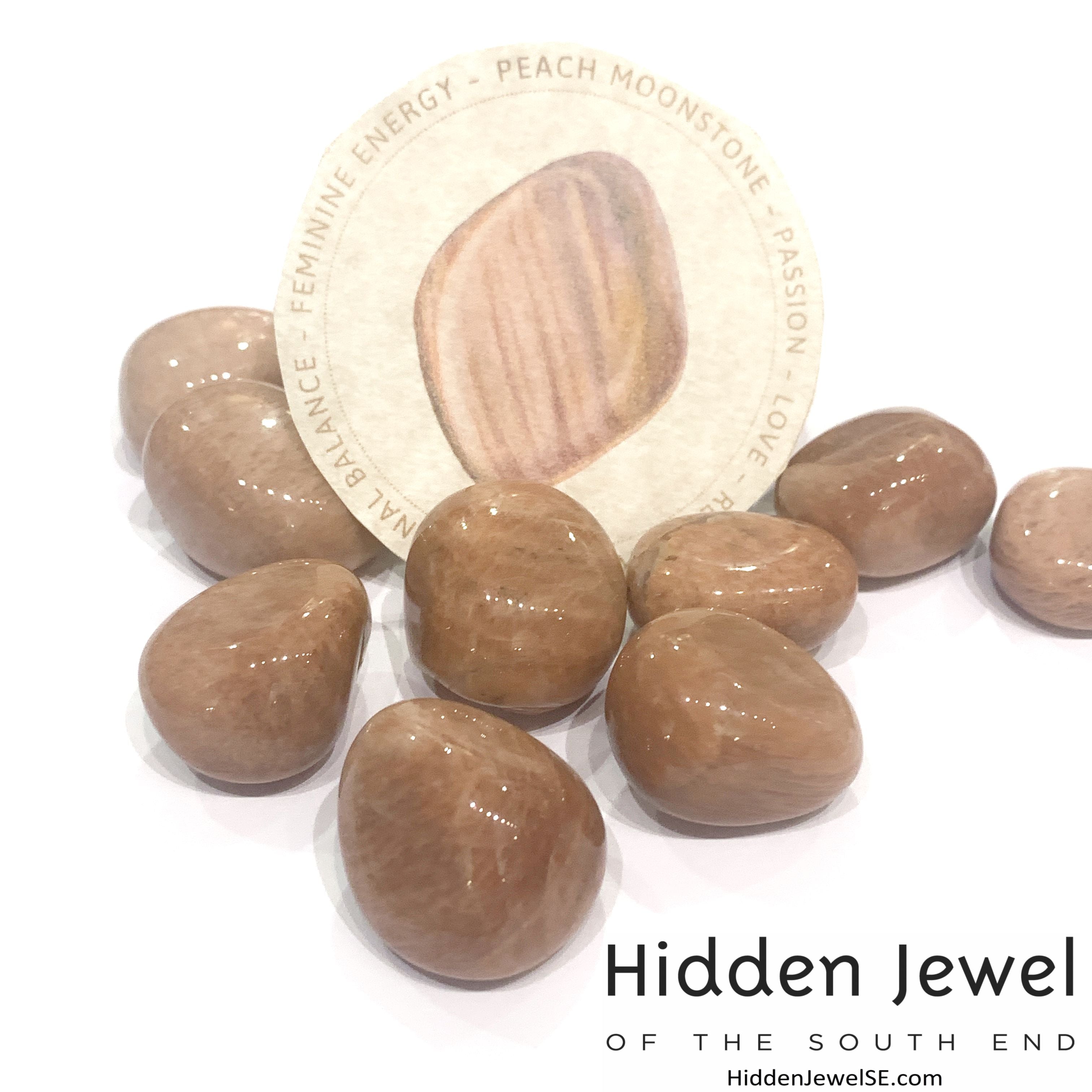 Peach Moonstone tumbled  gemstones