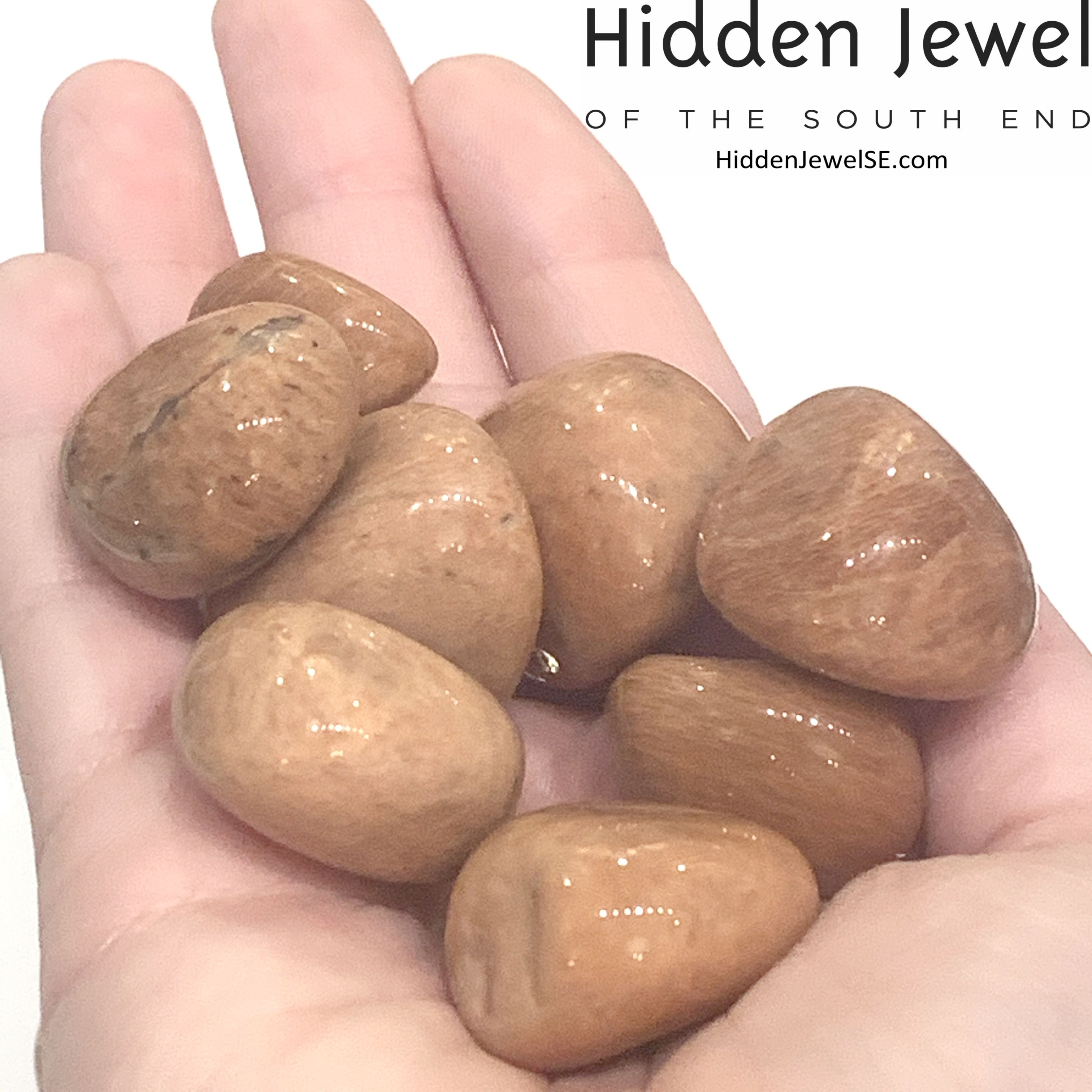 Peach Moonstone tumbled  gemstones
