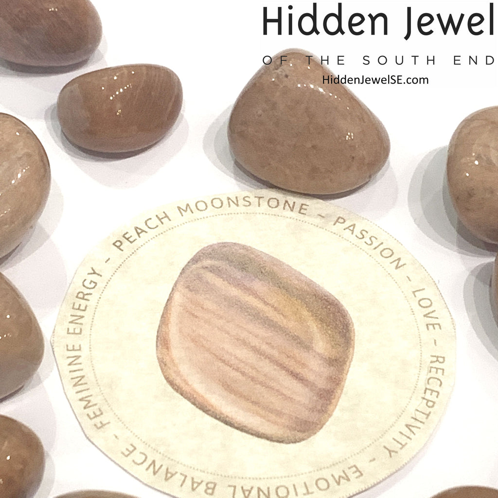 Peach Moonstone tumbled  gemstones
