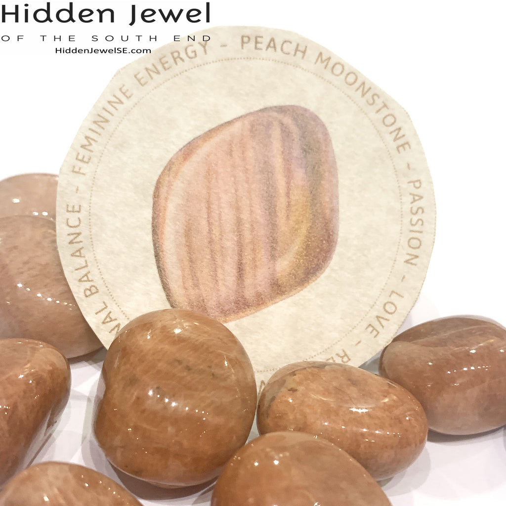 Peach Moonstone tumbled  gemstones