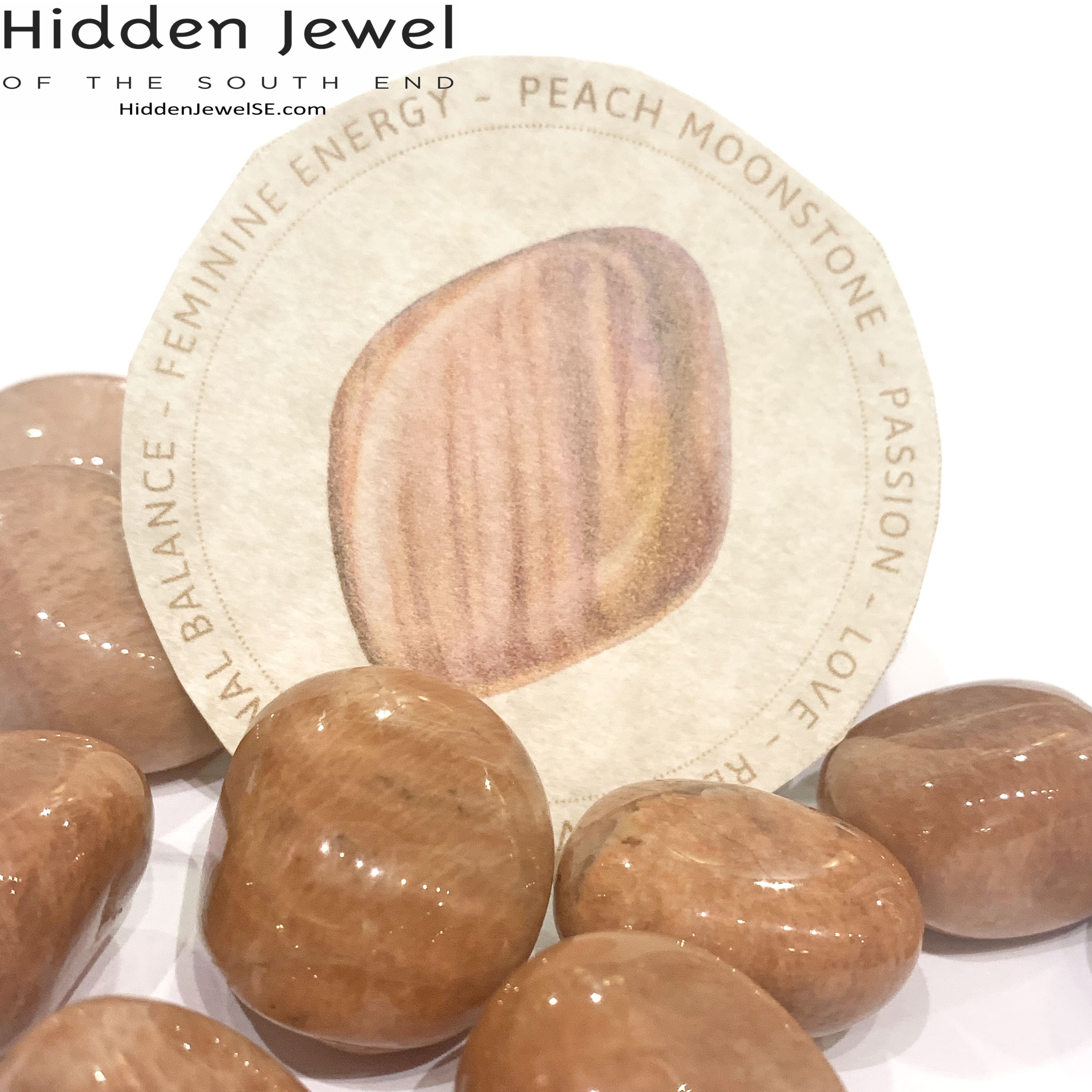 Peach Moonstone tumbled  gemstones