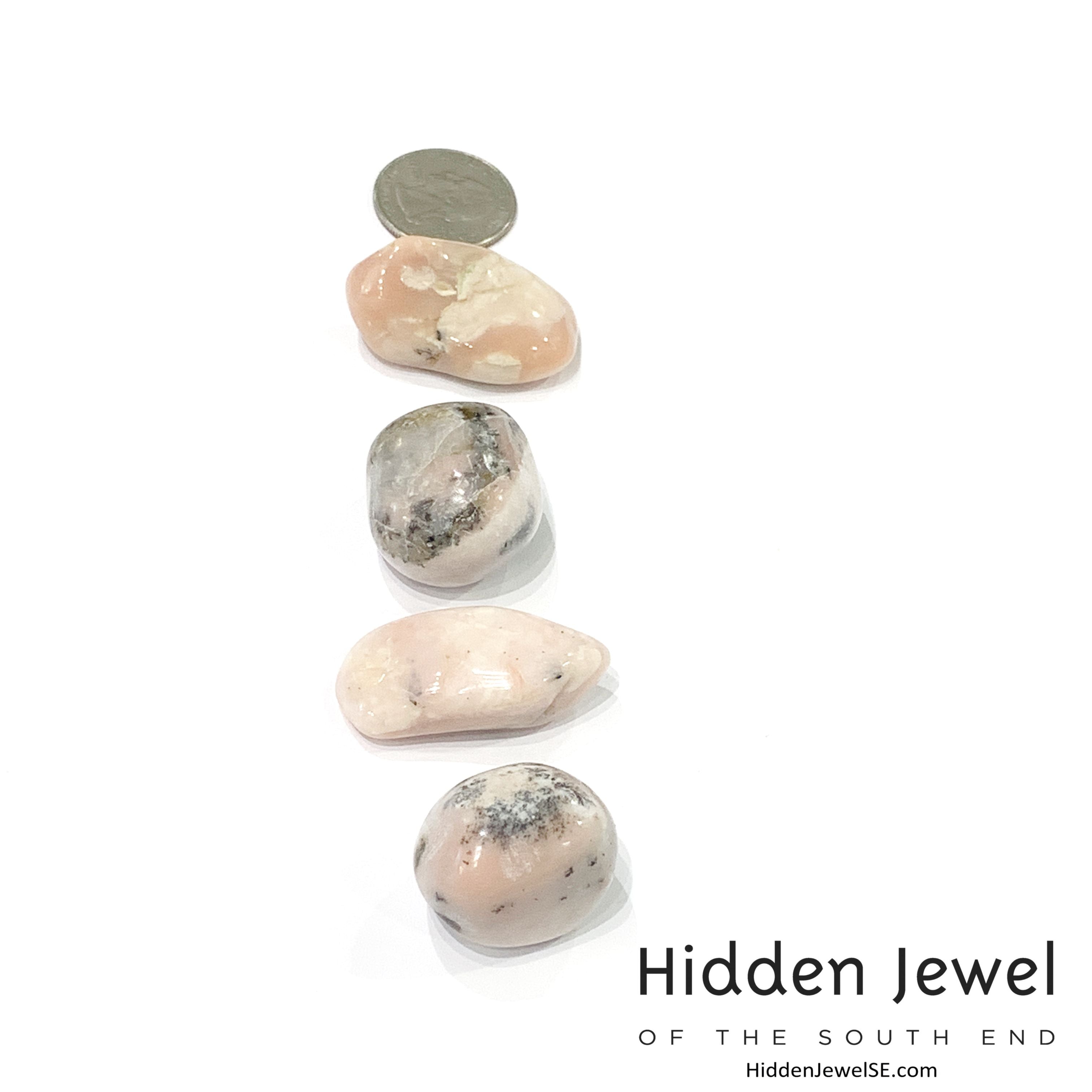 Peruvian Pink Opal tumbled  Gemstones