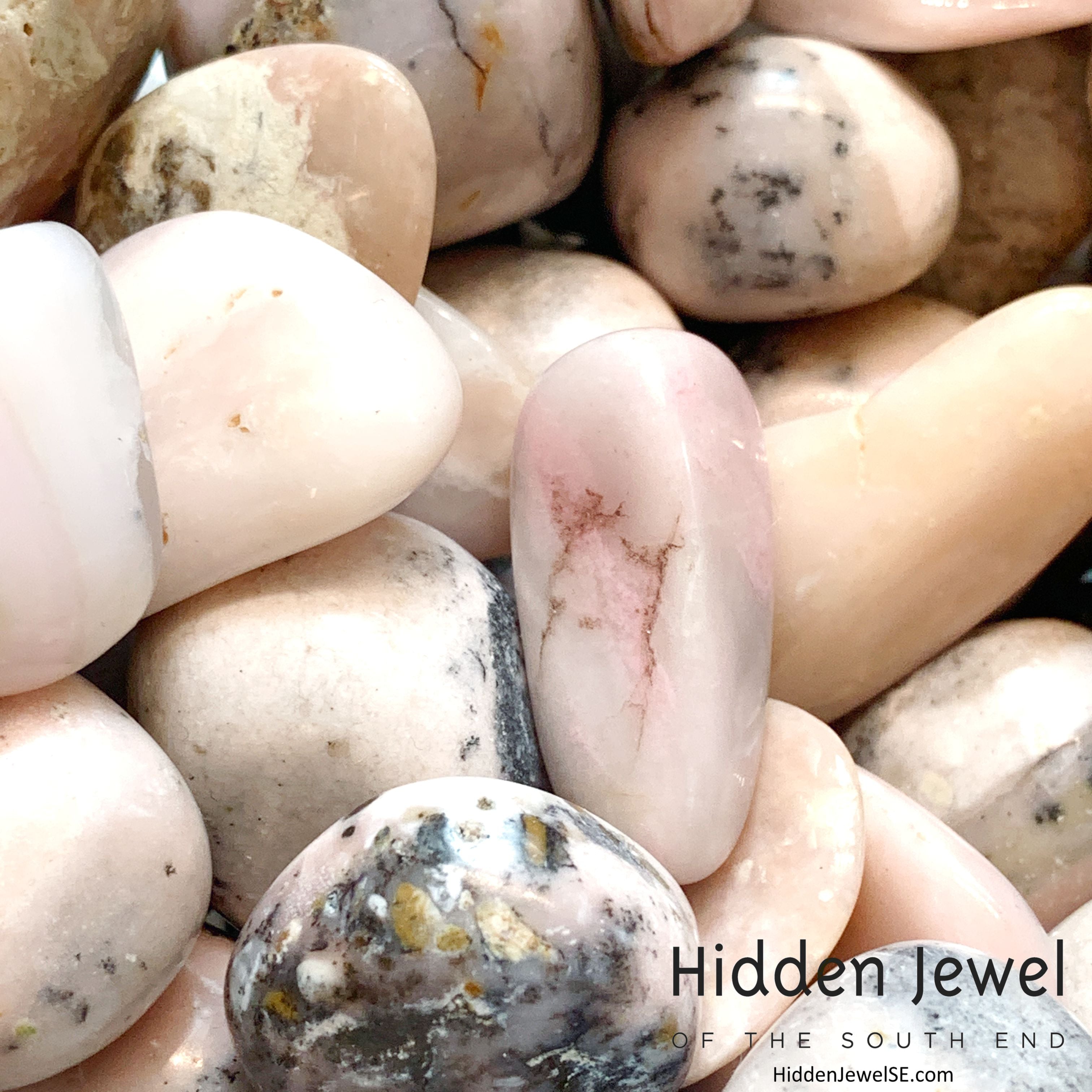 Peruvian Pink Opal tumbled  Gemstones