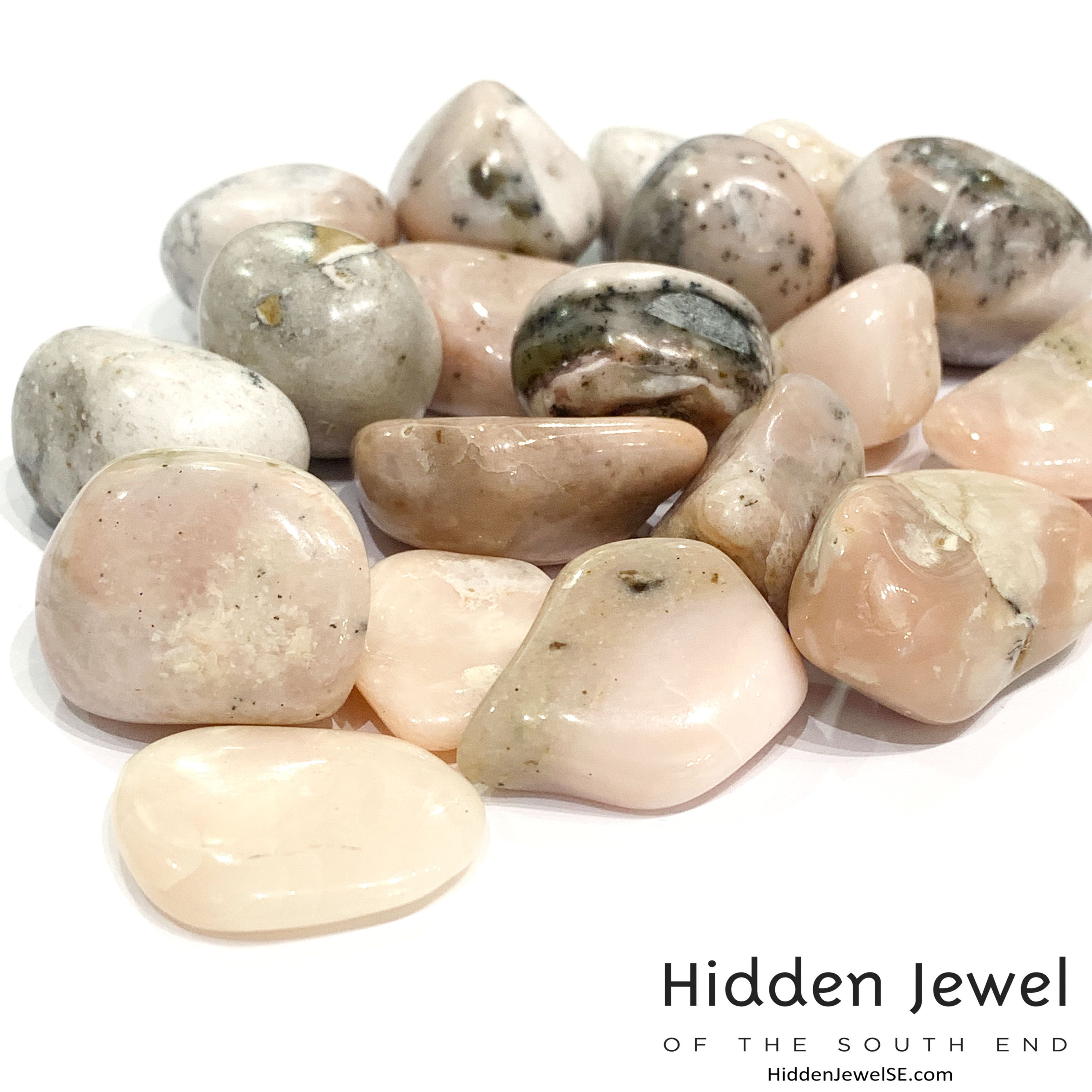 Peruvian Pink Opal tumbled  Gemstones