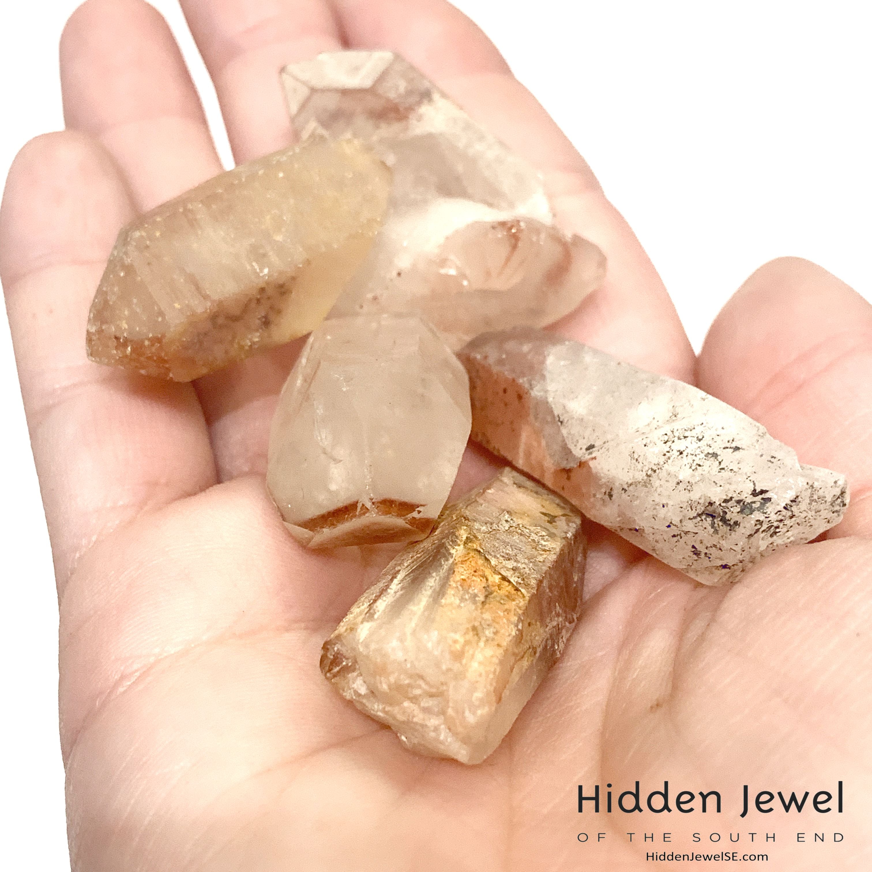 Red Hematite in Quartz point/ cluster gemstone